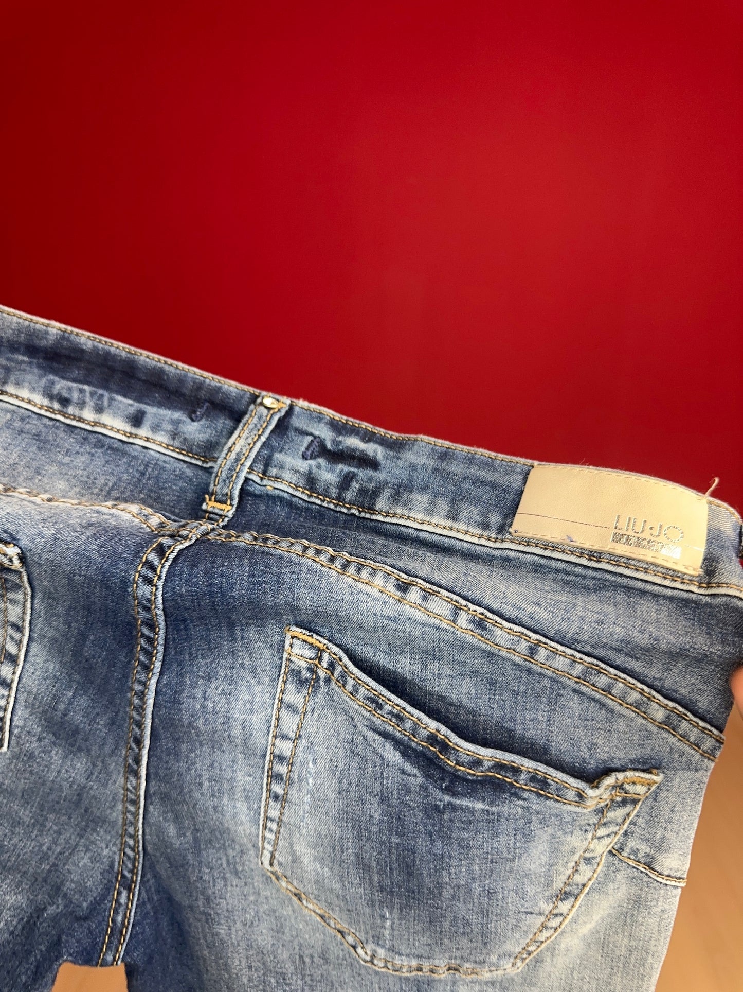 Jeans Liu Jo strass stenen roze - Maat 32