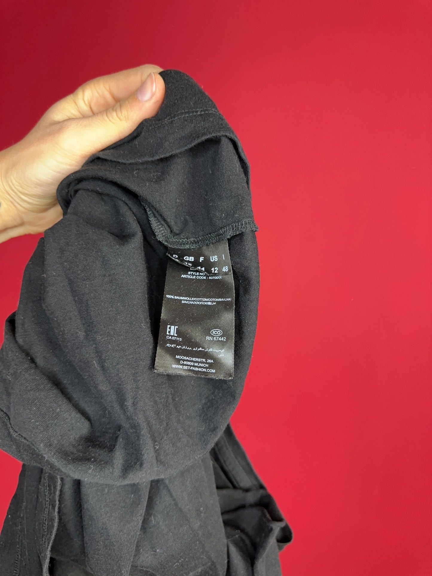 T-shirt SET zwart 'Rebel' - Maat 38