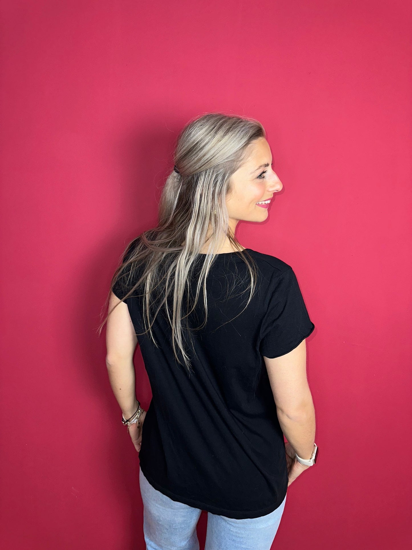 T-shirt SET zwart 'Rebel' - Maat 38