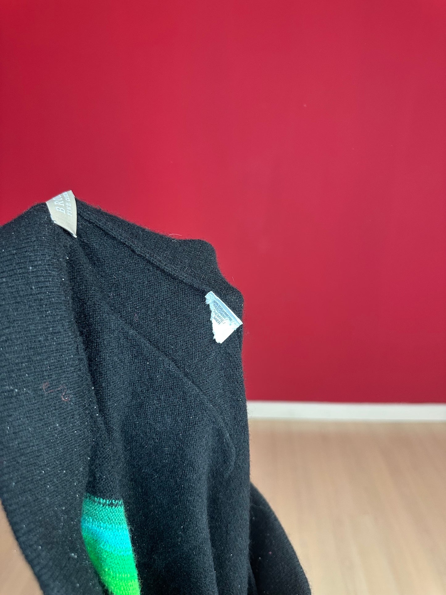 Broek Brodie cashmere zwart/neon groen - Maat M