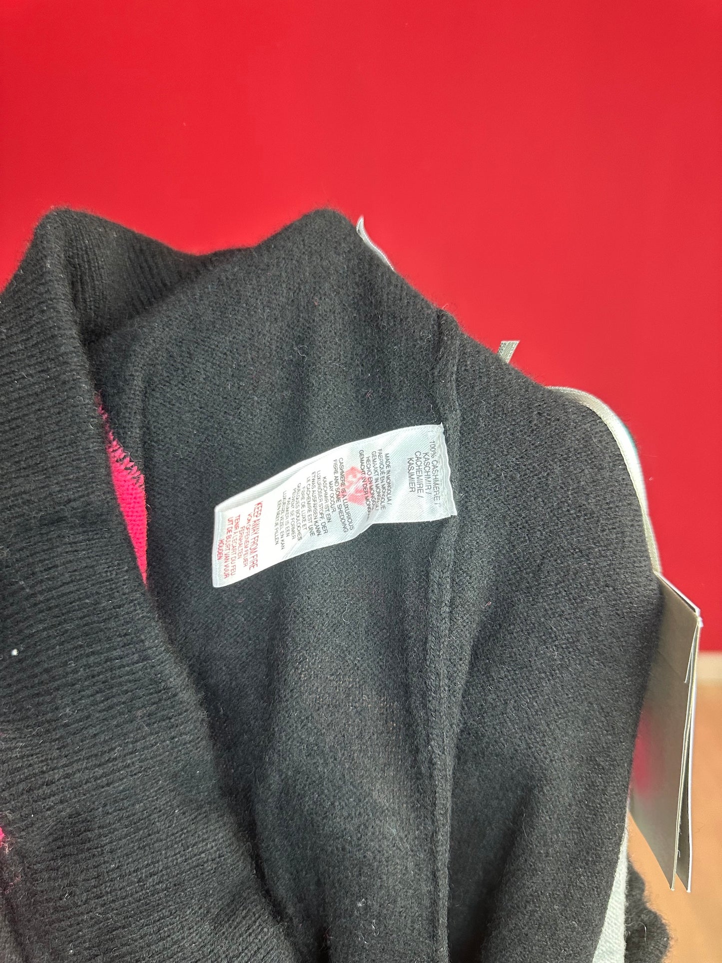 Broek Brodie Cashmere zwart/neon roze - Maat L