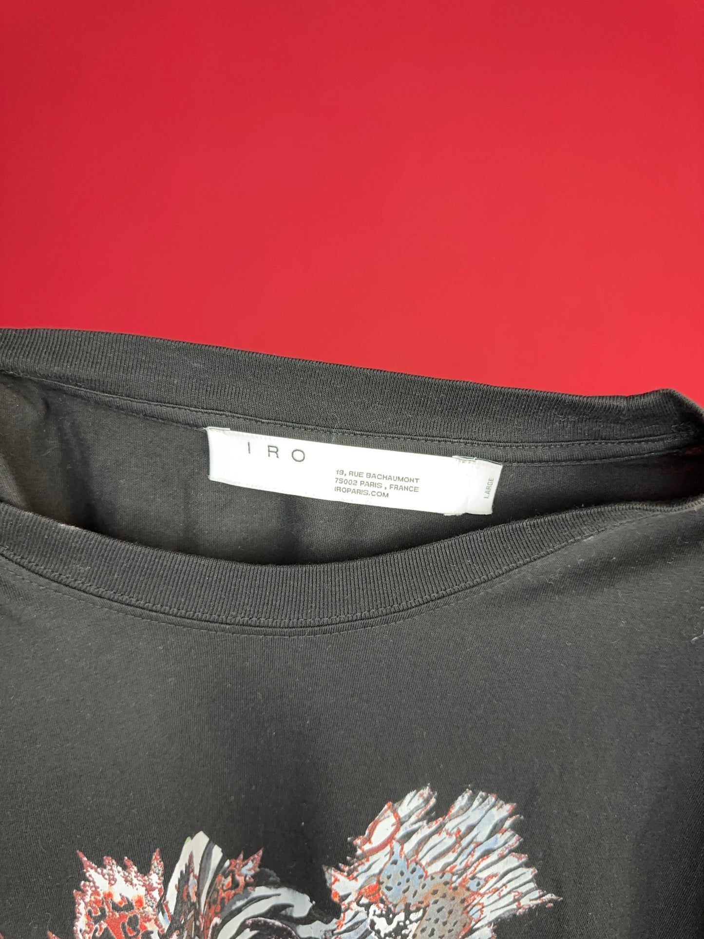 T-shirt IRO zwart - Maat L