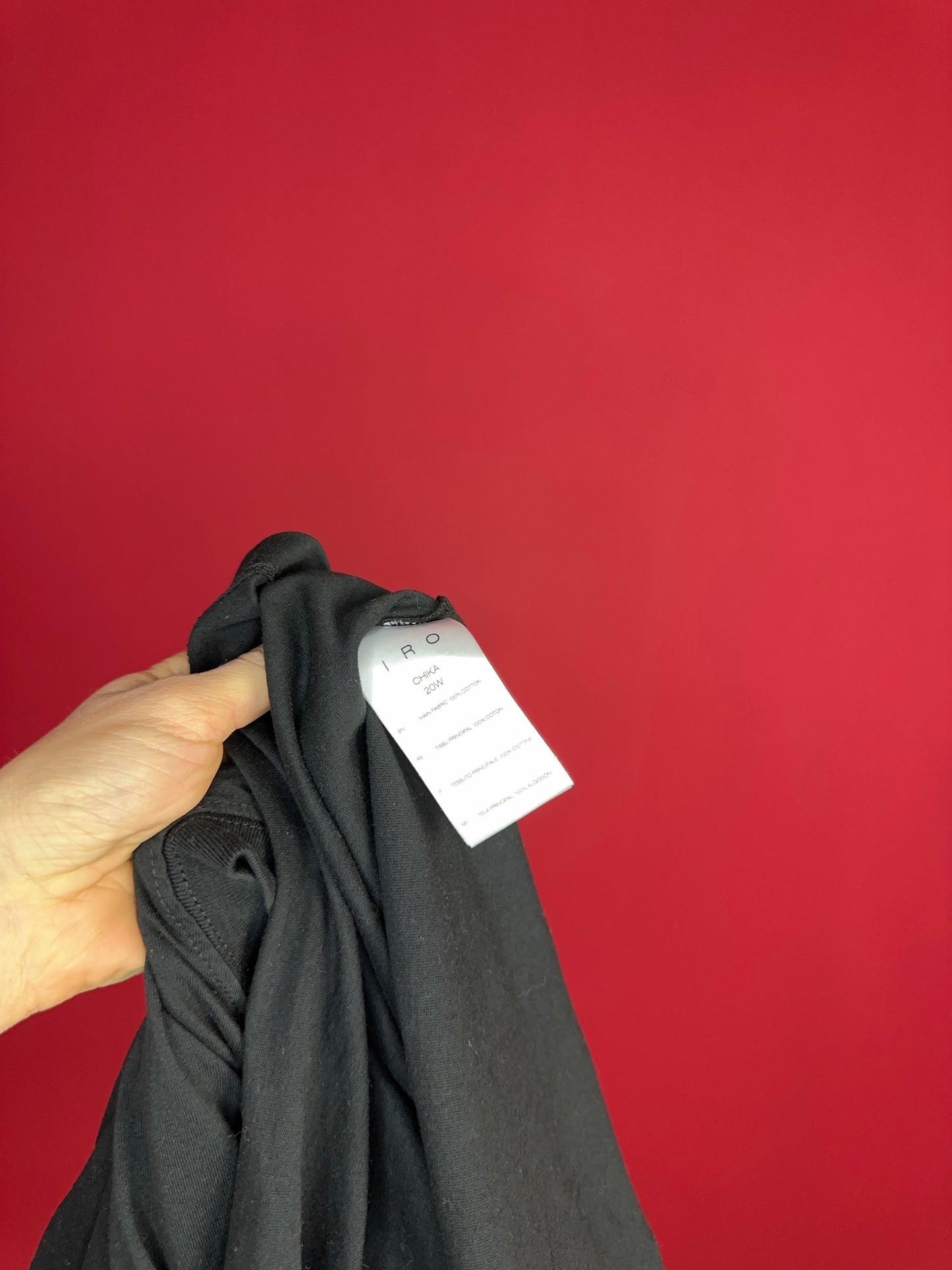T-shirt IRO zwart - Maat L