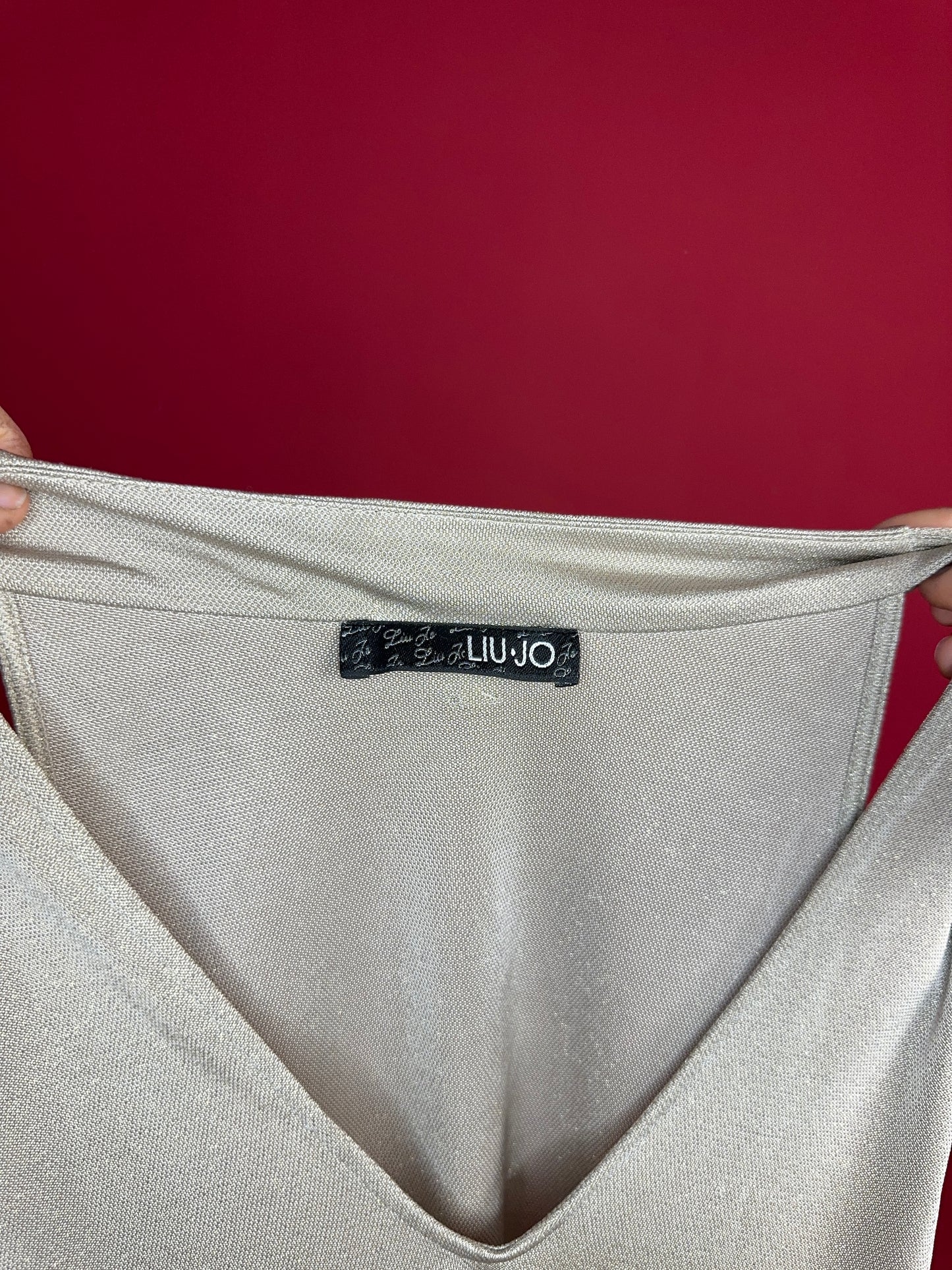Top Liu Jo nude glitter - Maat 42