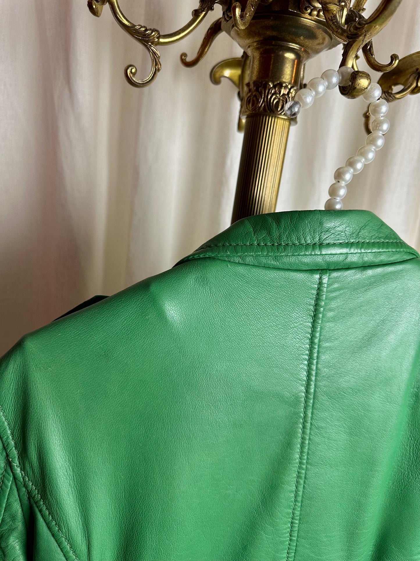 Jack Ibana biker leer groen - maat 40 (L)