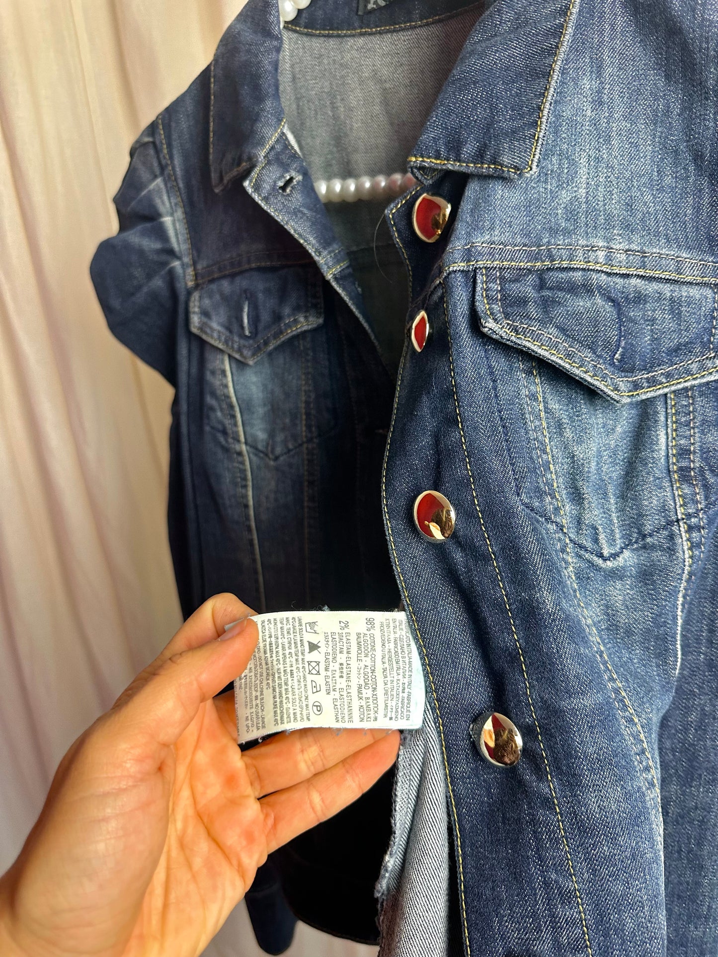 Jack spijker Rinascimento pofdetail donkerblauw maat S