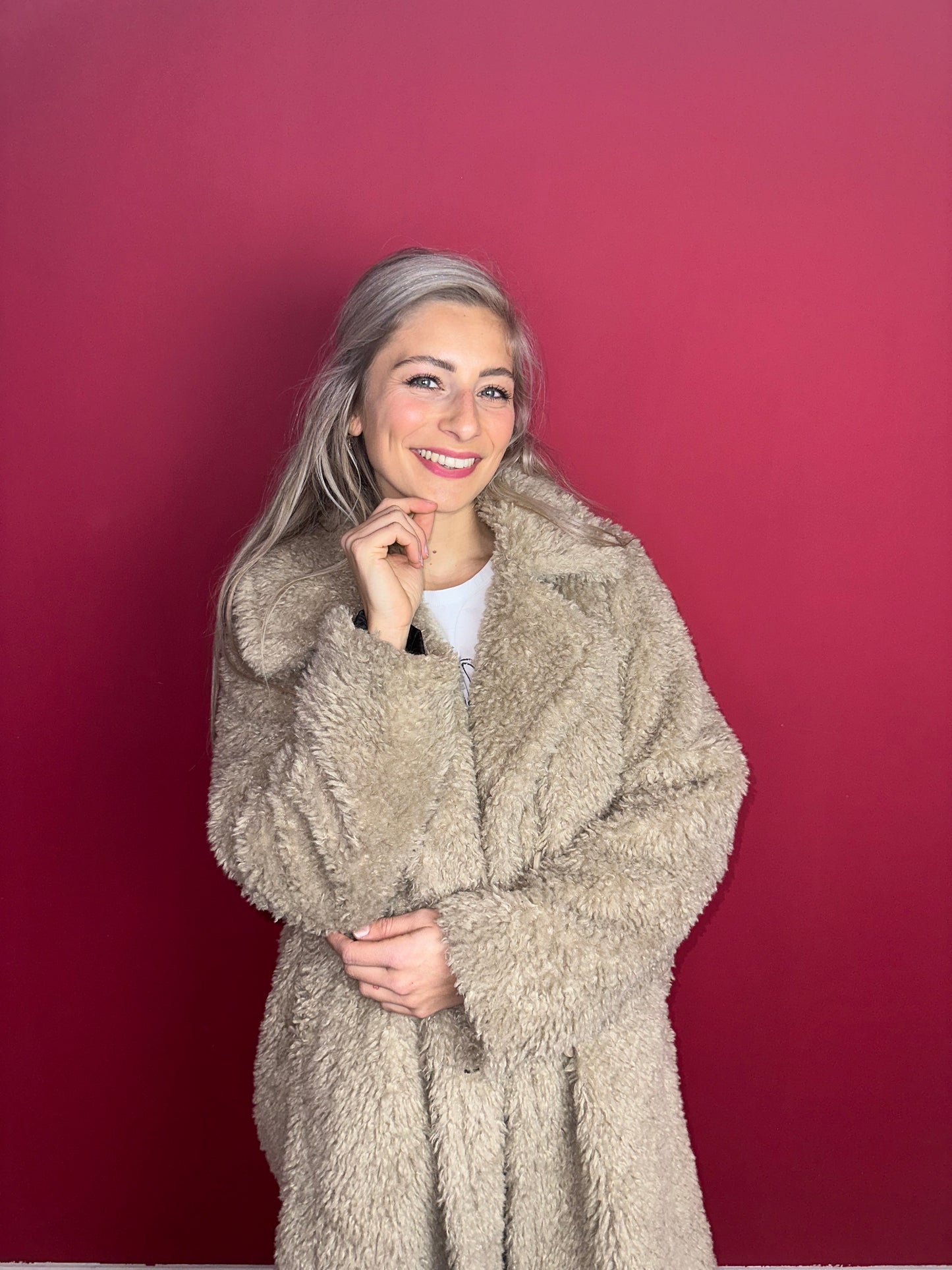 Jas Berenice Paris Teddy beige - Maat 2