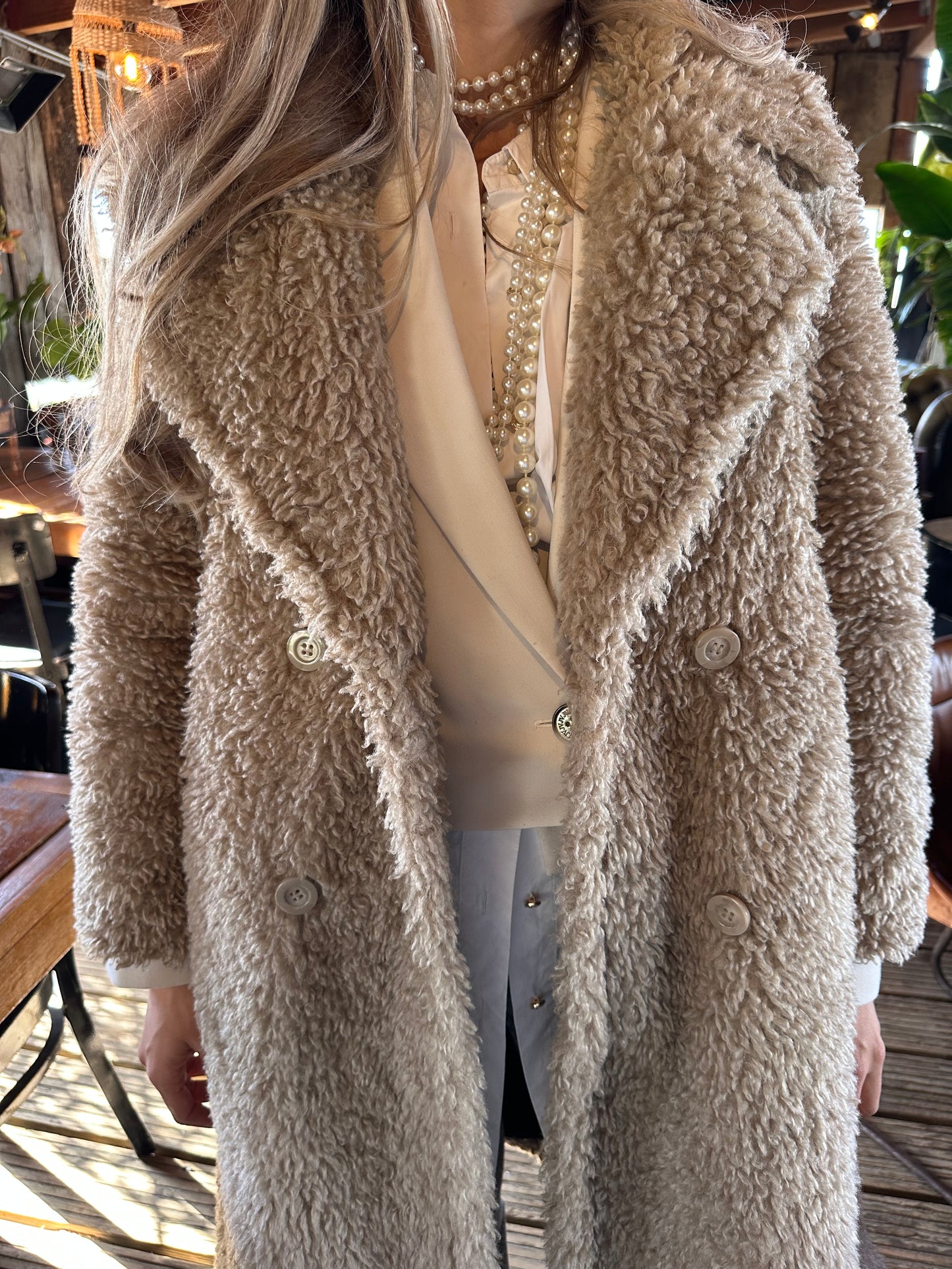 Jas Berenice Paris Teddy beige - Maat 1