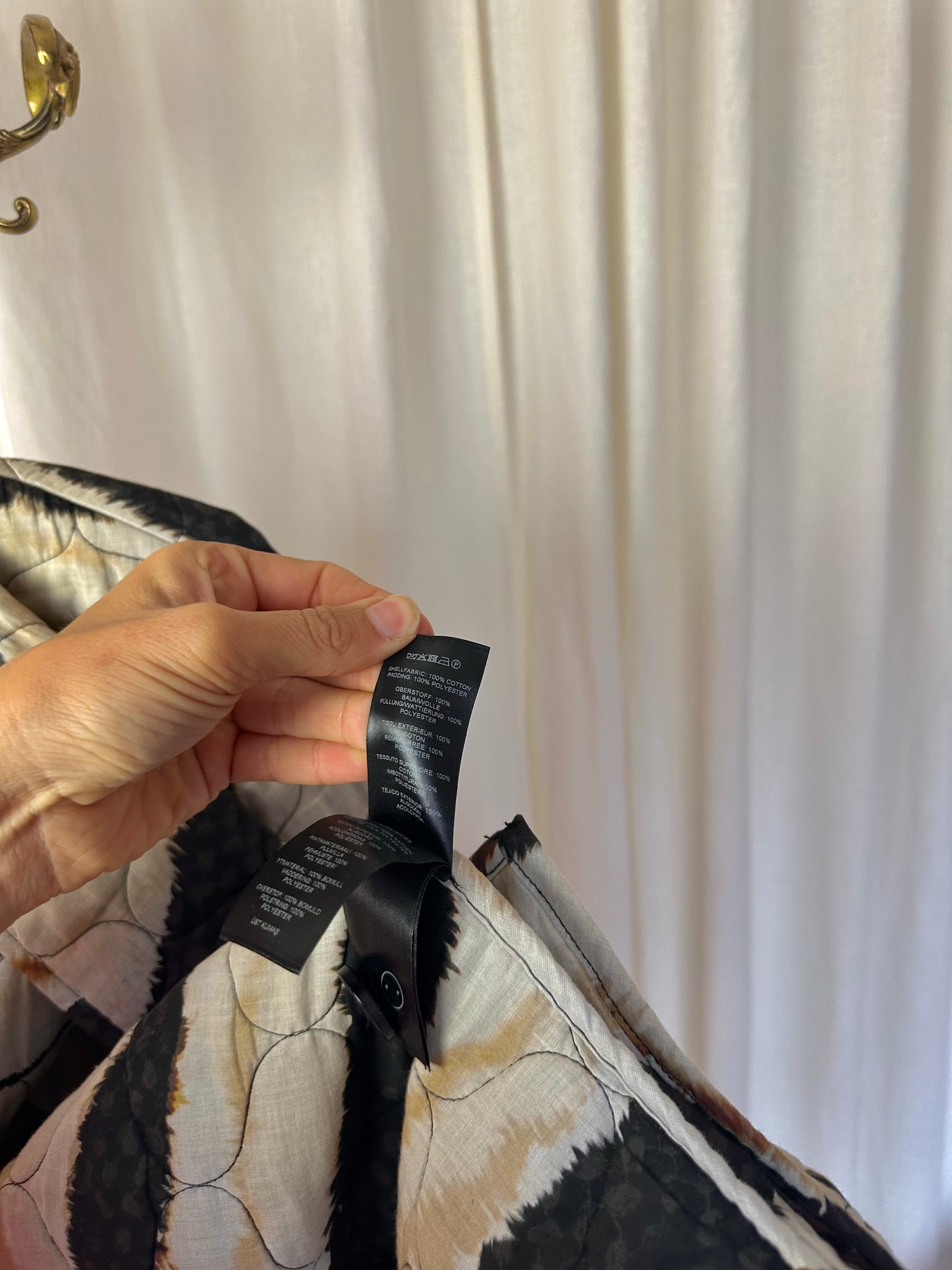 Jas Lala berlin zebra print zwart, beige - maat M/L (38/40)