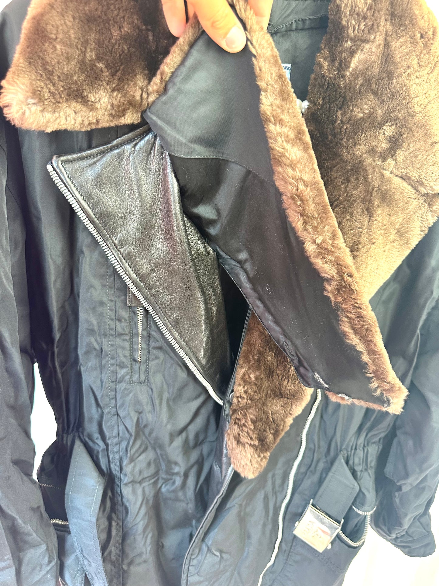 Jas Prada halflang zwart - Maat XL