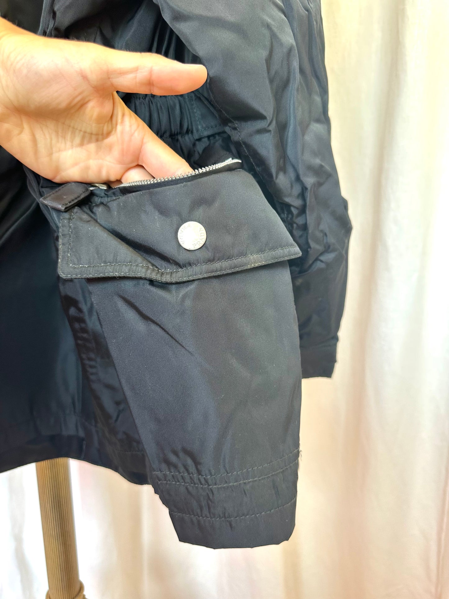 Jas Prada halflang zwart - Maat XL