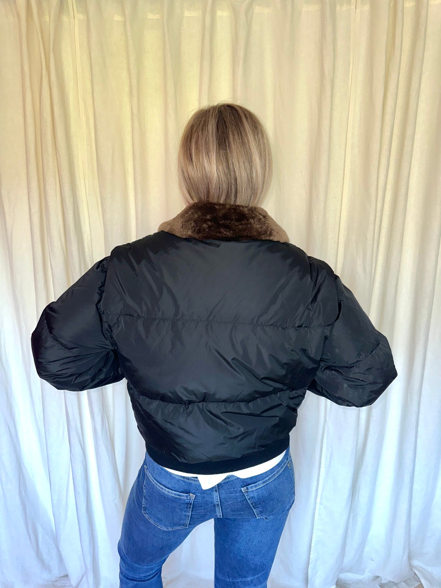 Jas Prada bomberjack zwart - Maat L
