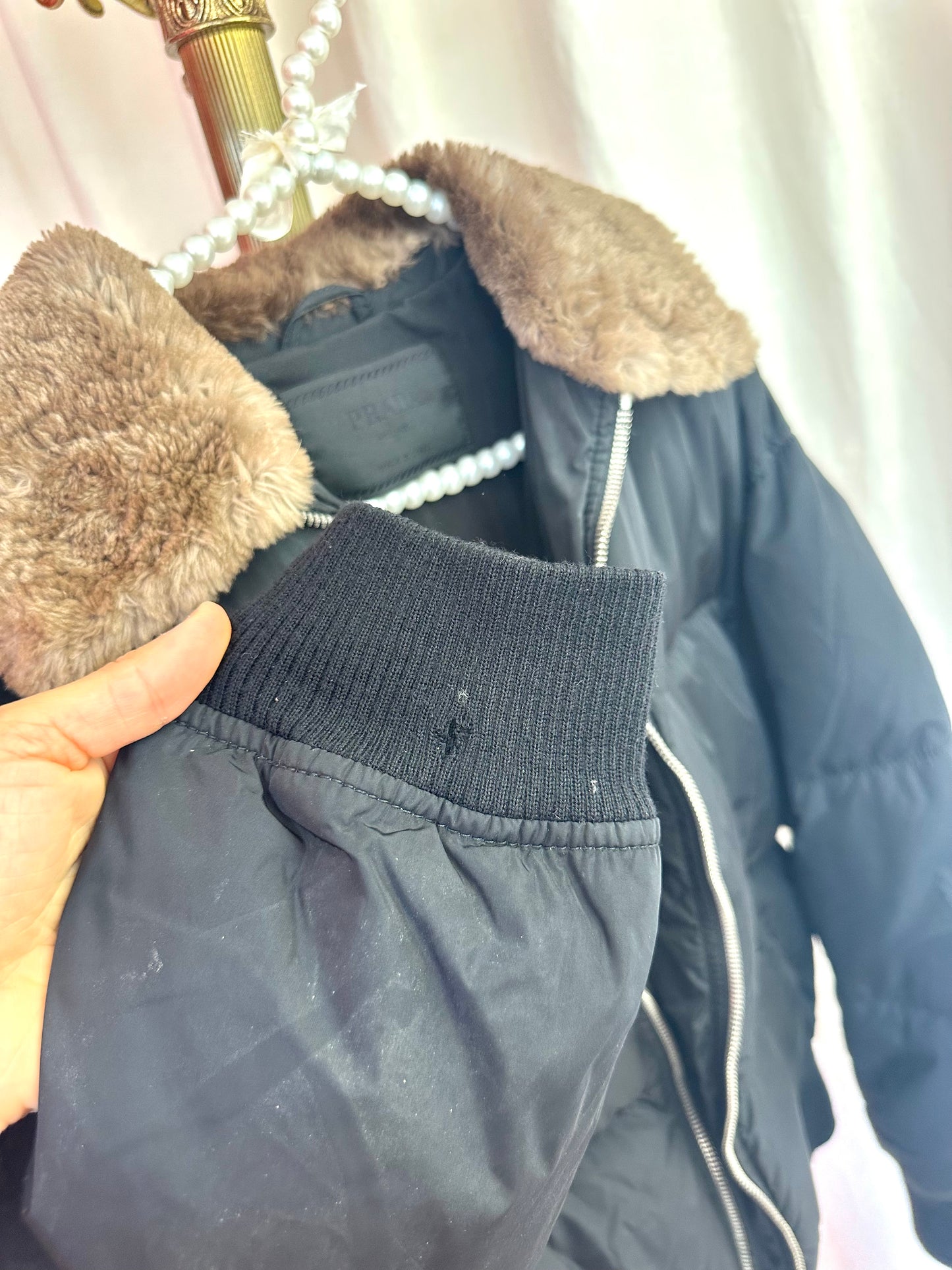 Jas Prada bomberjack zwart - Maat L