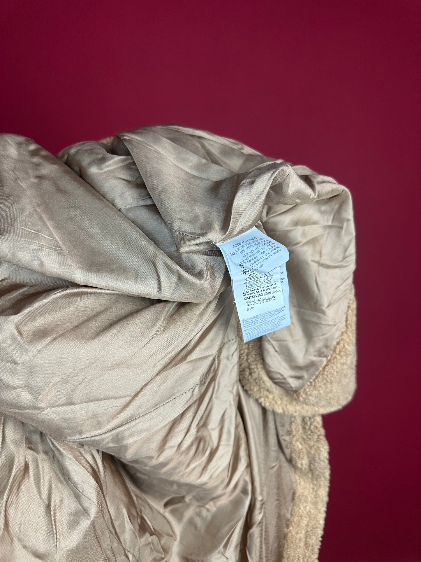 Jas Rinascimento Teddy camel - Maat M