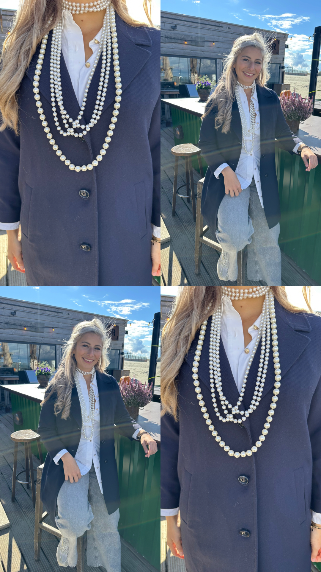 Jas SET donkerblauw - Maat 34