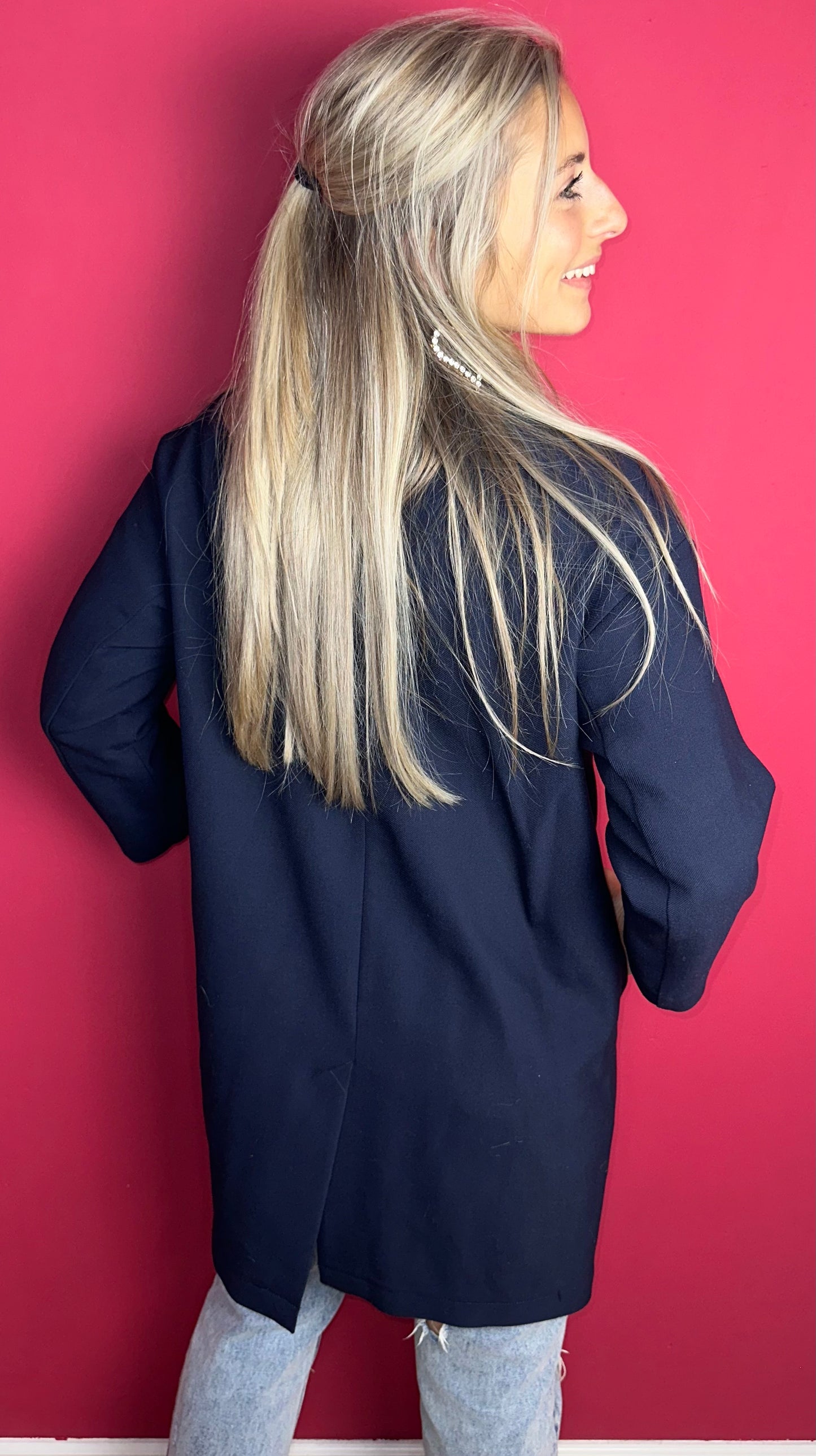 Jas SET donkerblauw - Maat 34