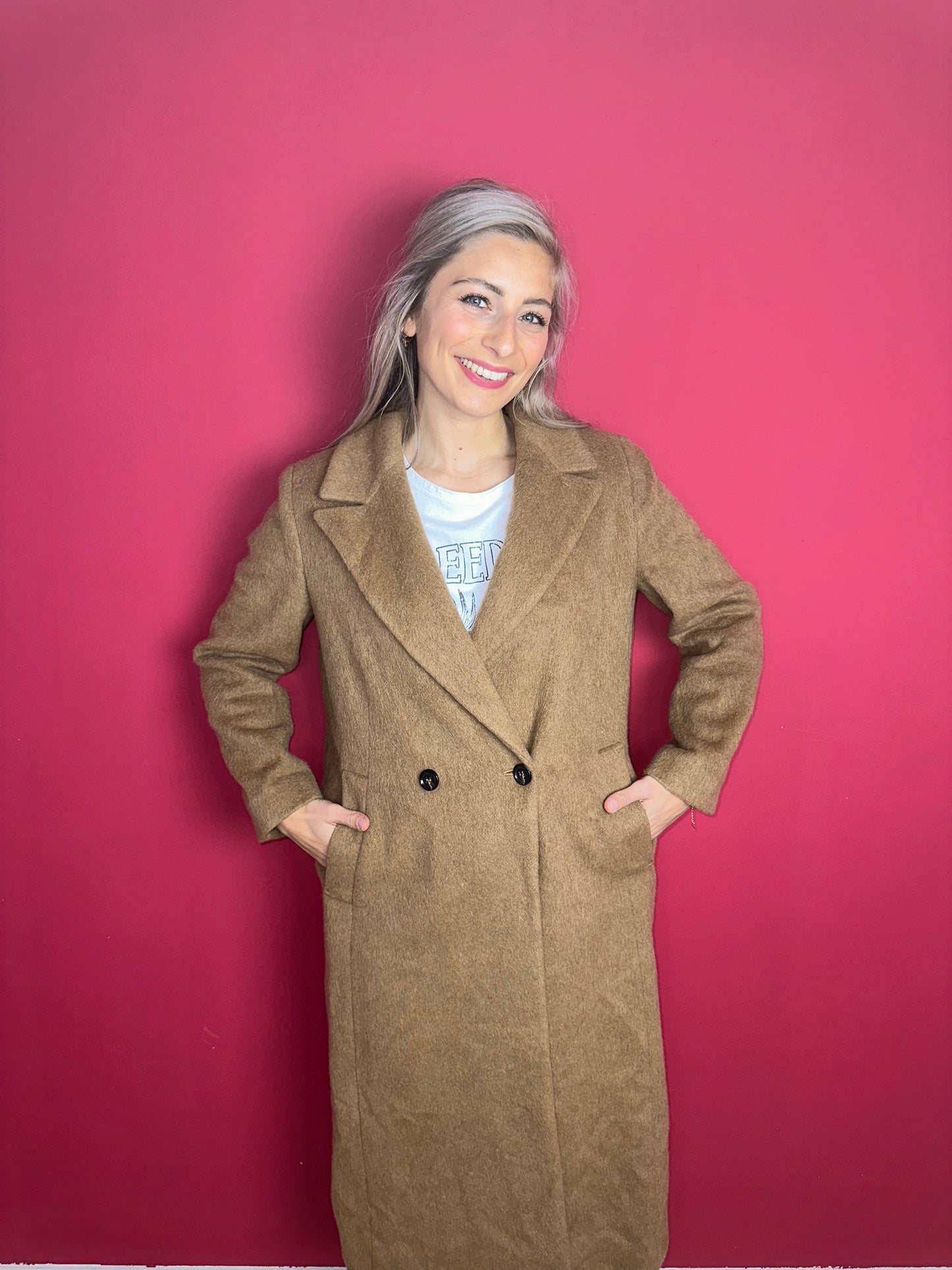 Jas SET lang camel - Maat 40