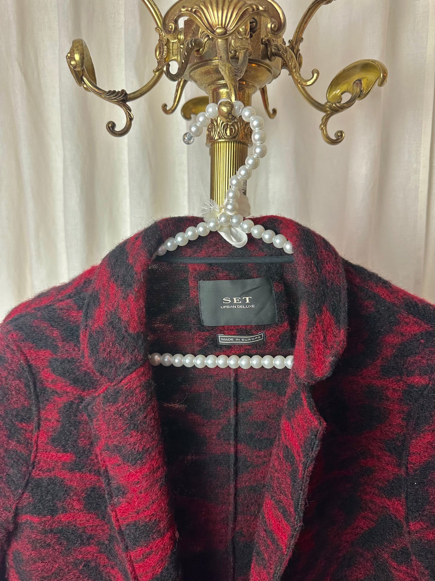 Jas SET rood/zwart - Maat 36
