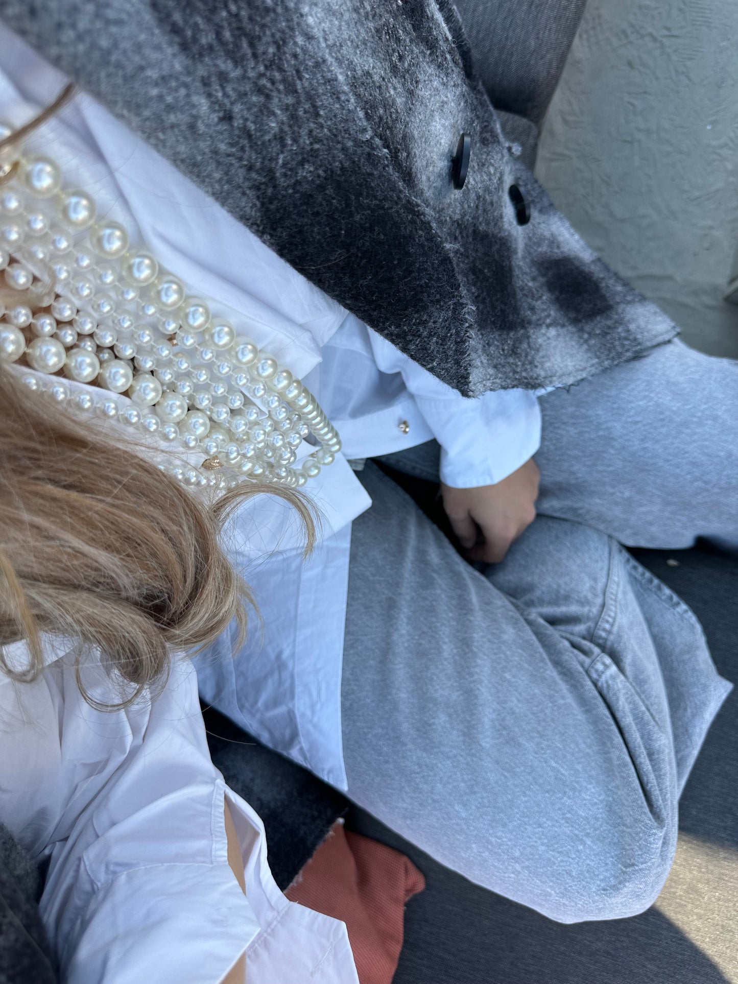 Jas SET ruit grijs/zwart - Maat 36