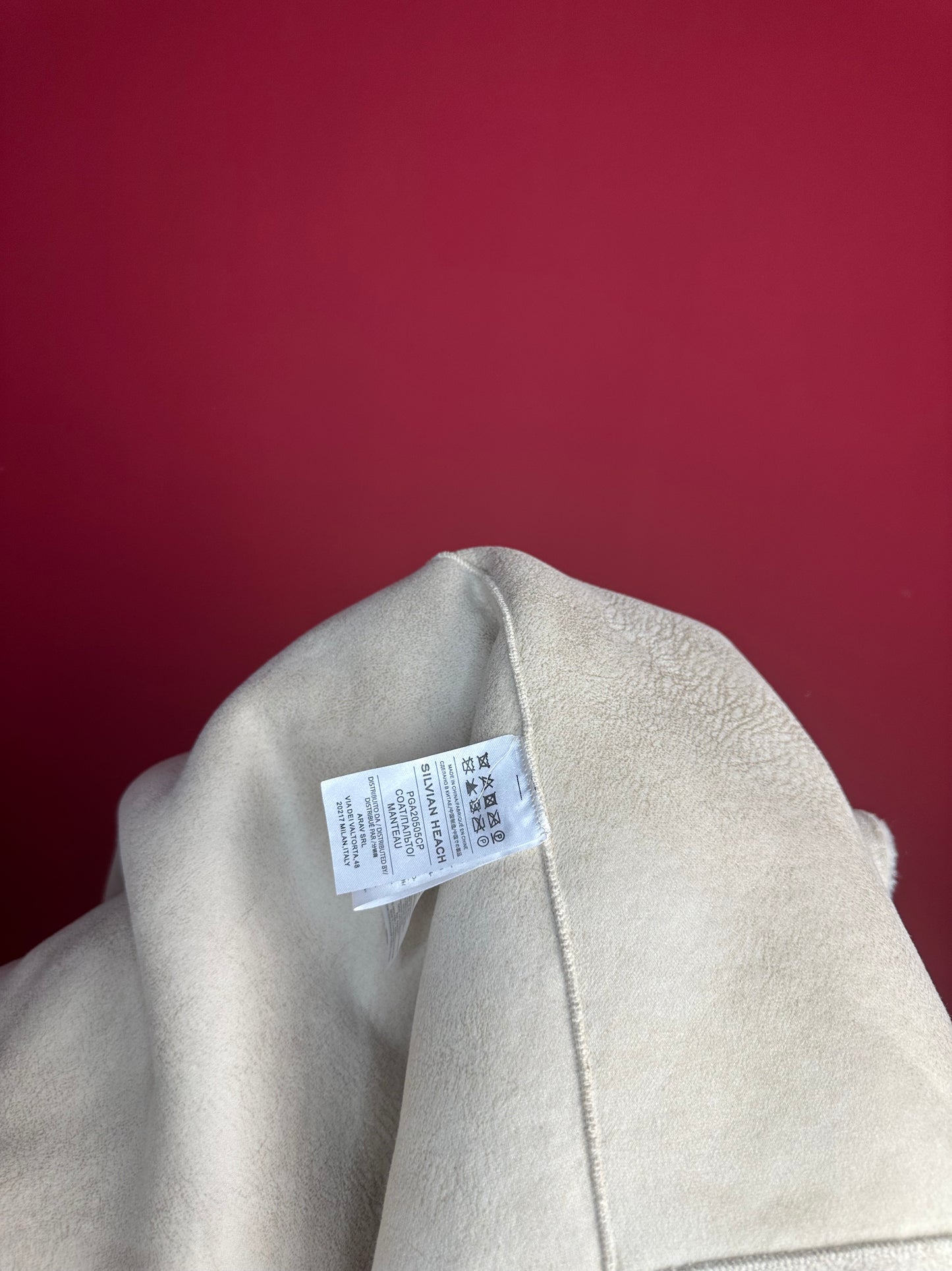 Jas Silvian Heach faux fur crème - Maat XS