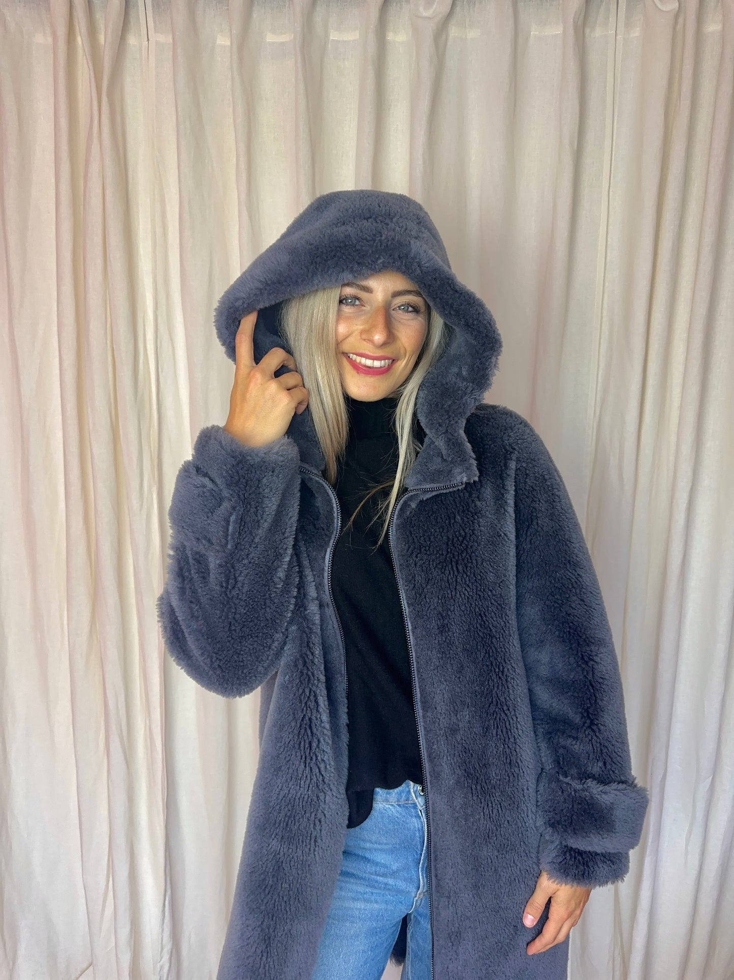 Jas Torris Faux fur grijs - Maat 38