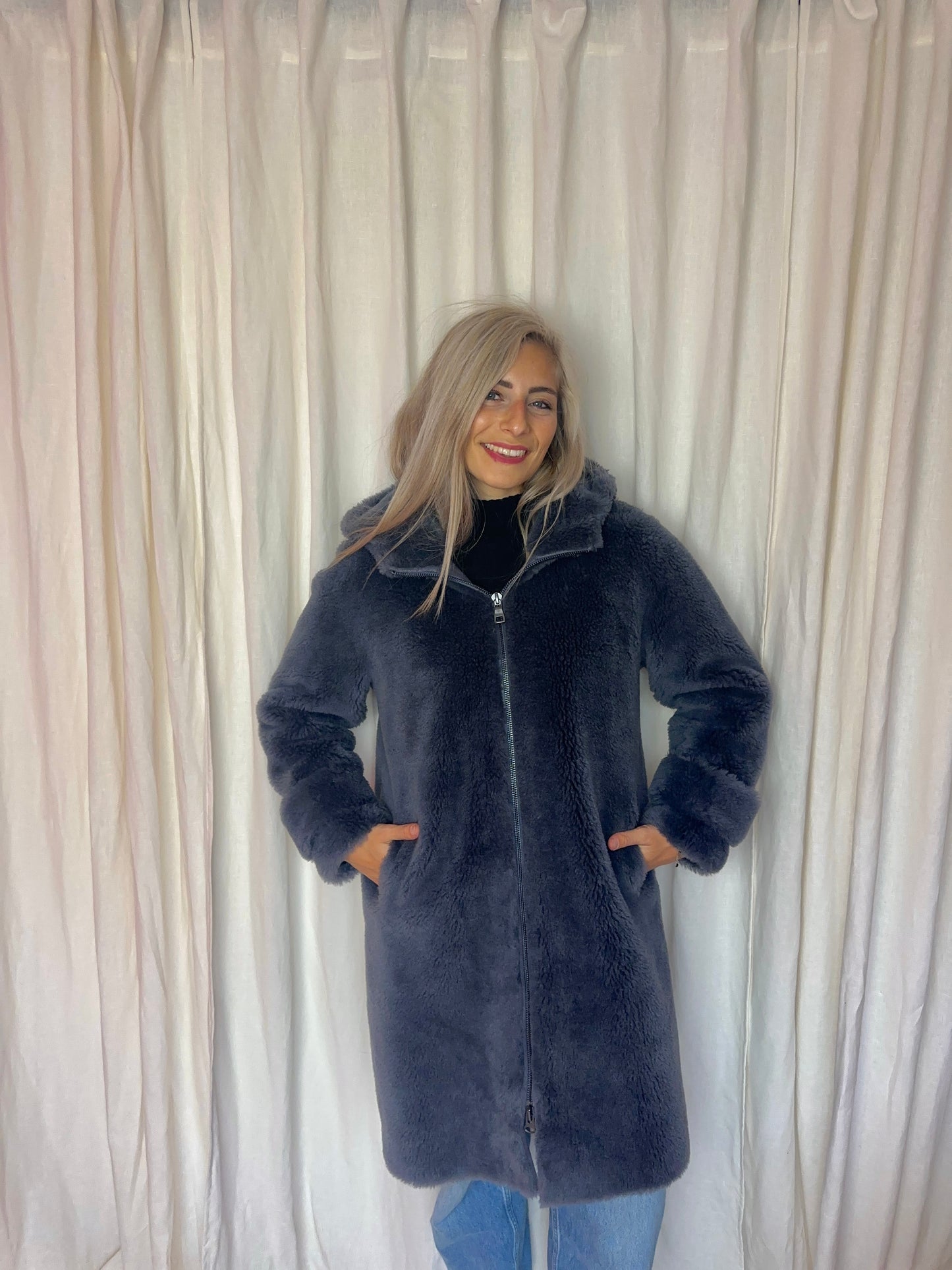 Jas Torris Faux fur grijs - Maat 38