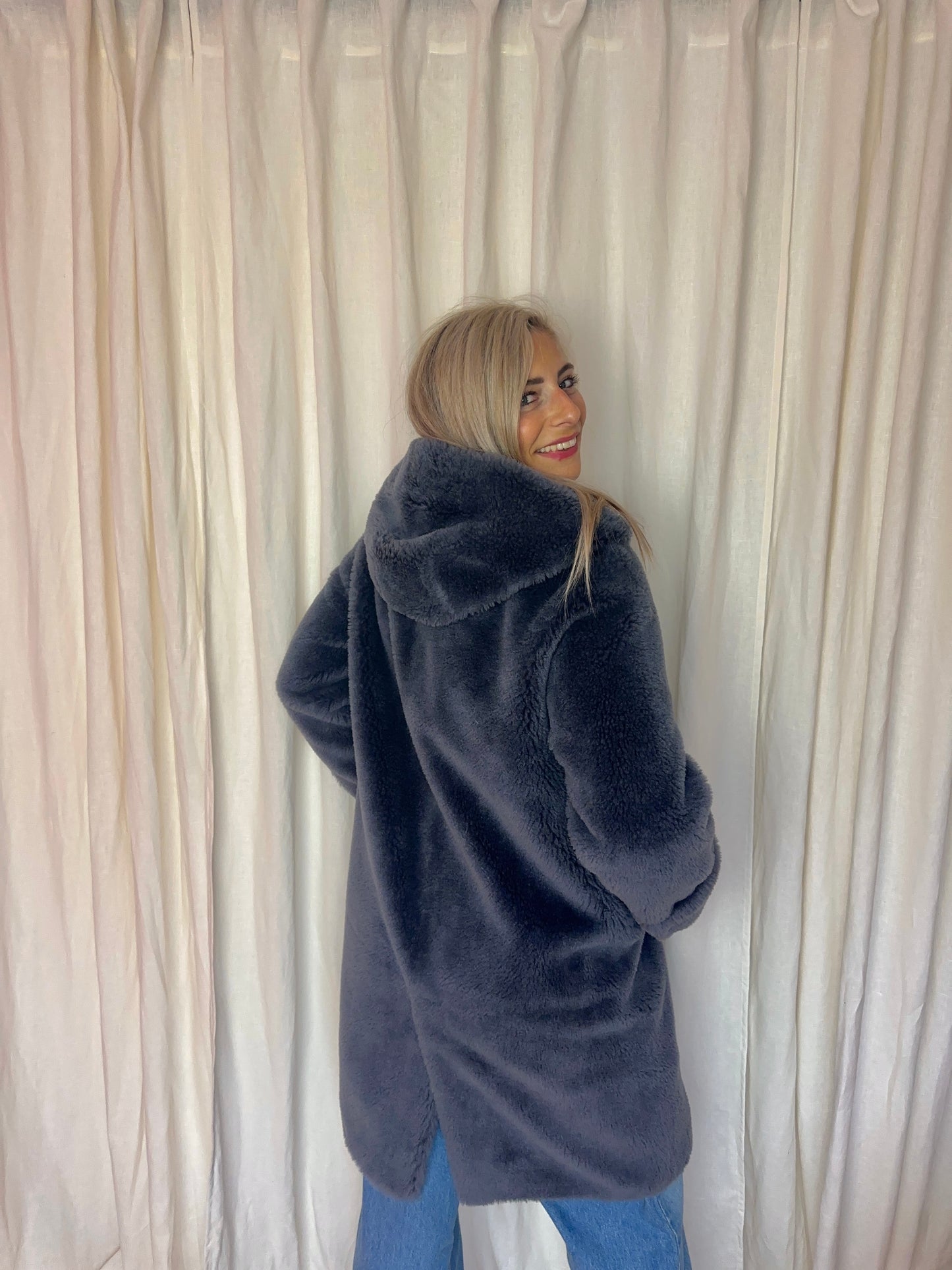 Jas Torris Faux fur grijs - Maat 38
