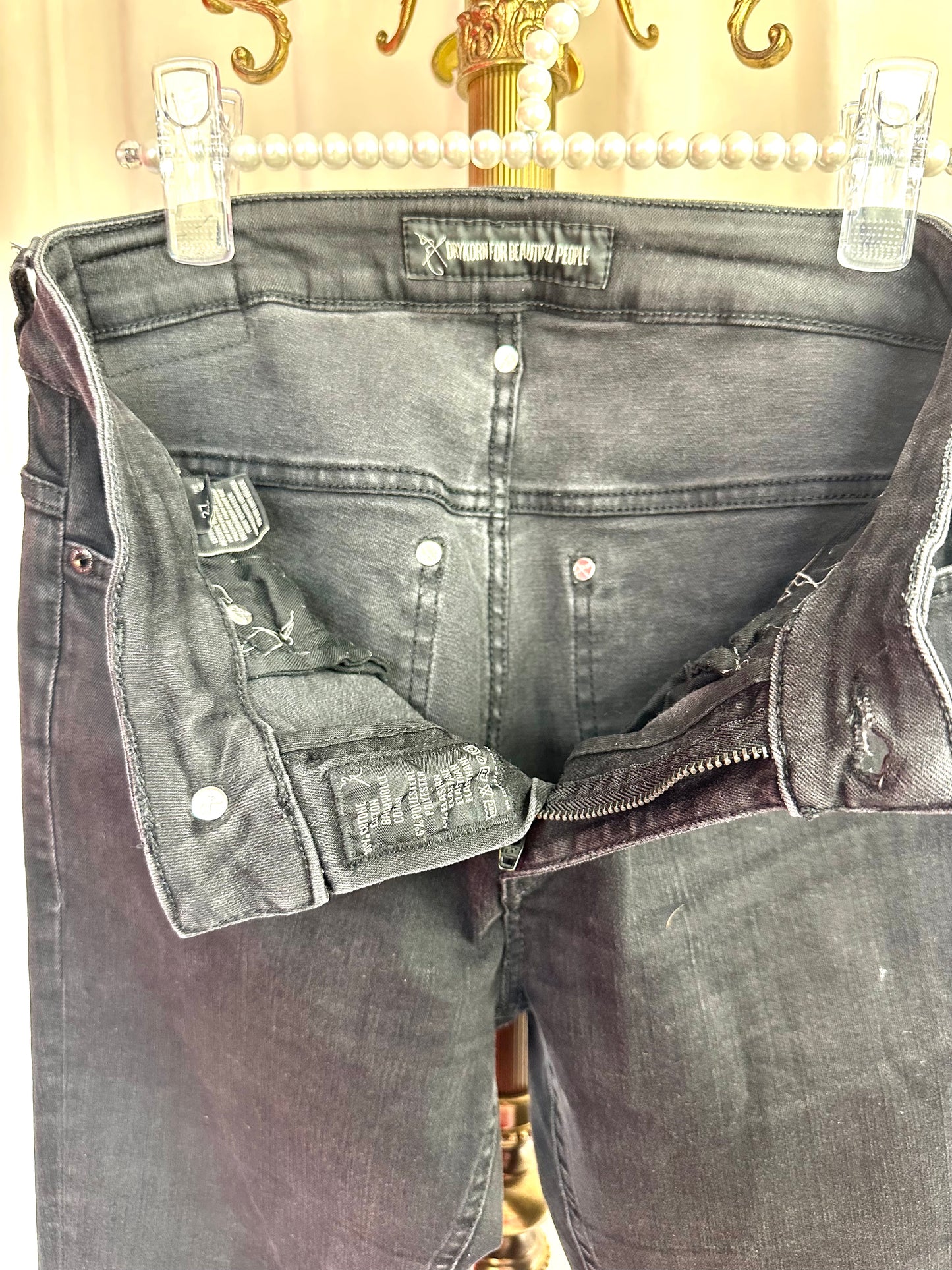 Jeans Drykorn flair zwart maat 27 lente 34