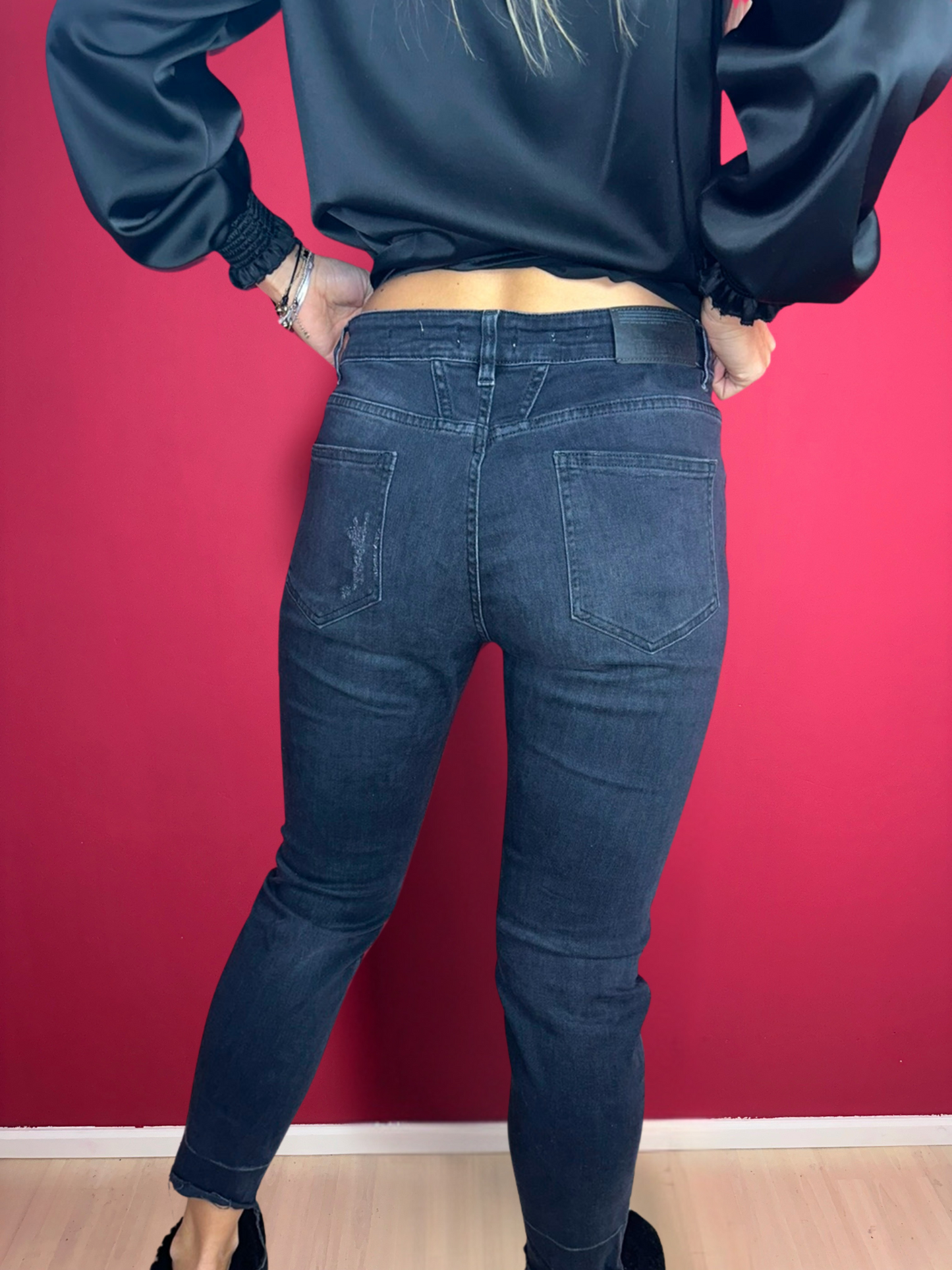 Jeans fermé gris