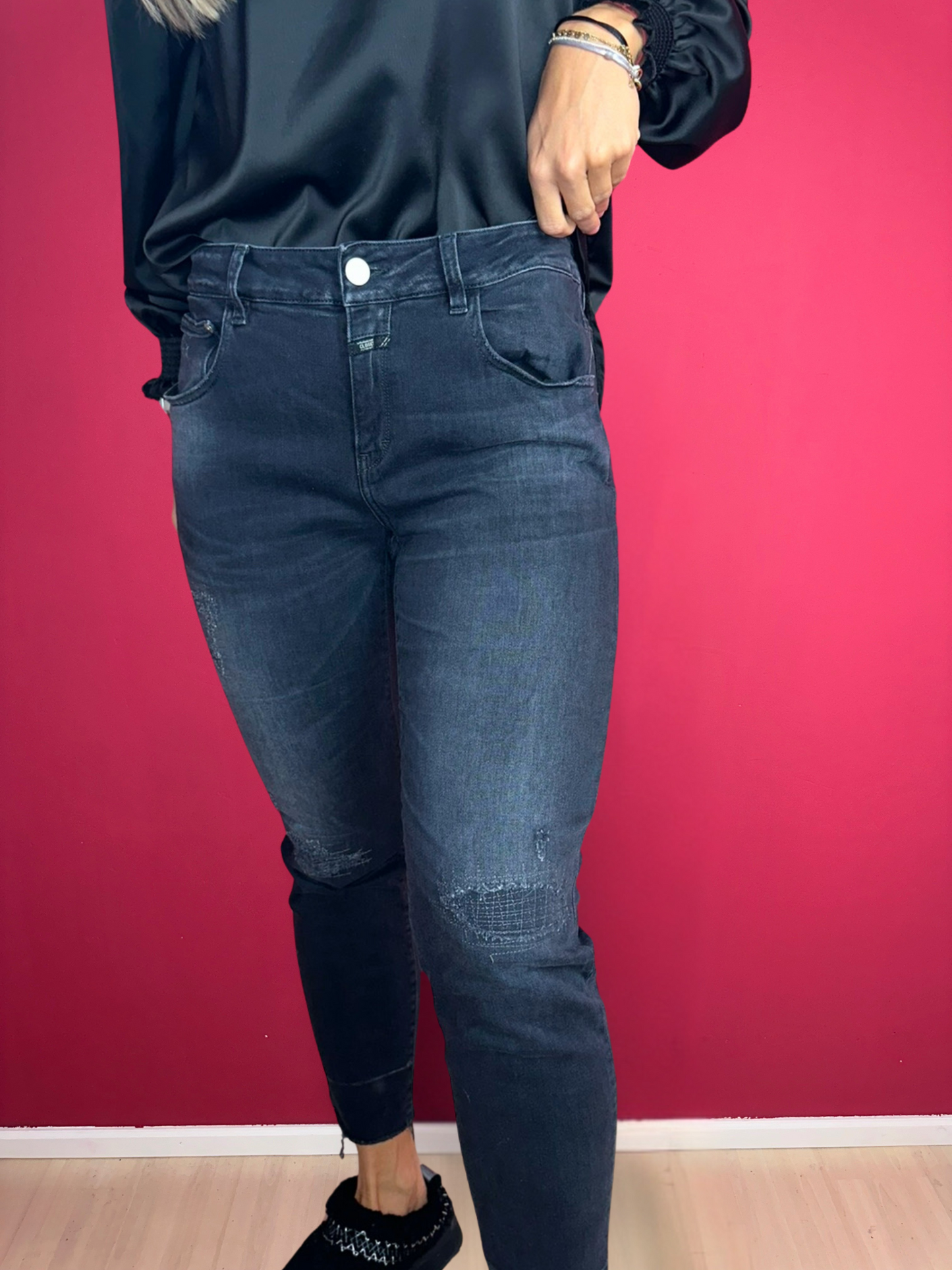 Jeans fermé gris