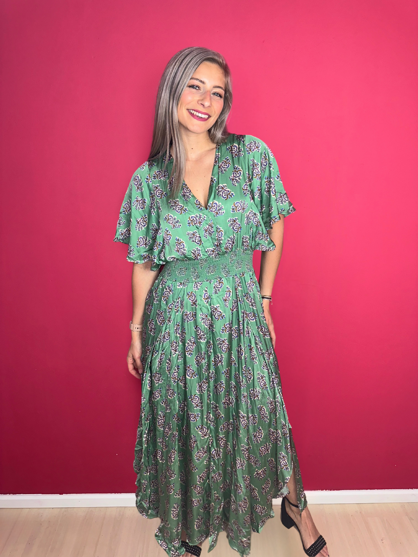 Jurk Berenice Paris Viscose – Vrouwelijke Zomerjurk Maat 40