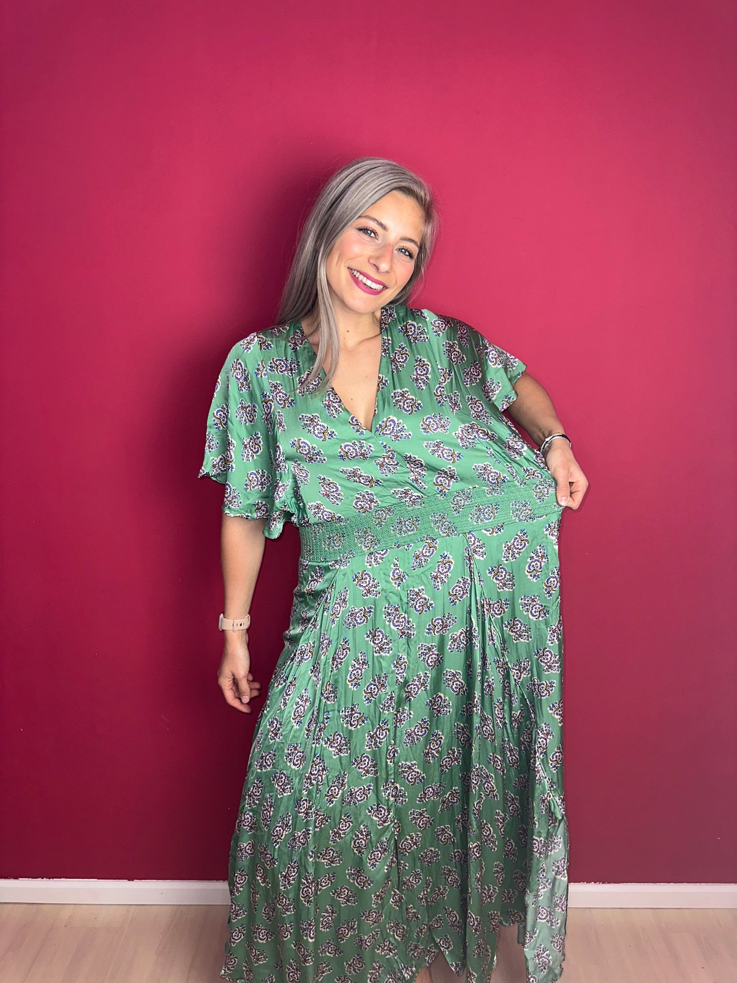 Jurk Berenice Paris Viscose – Vrouwelijke Zomerjurk Maat 40