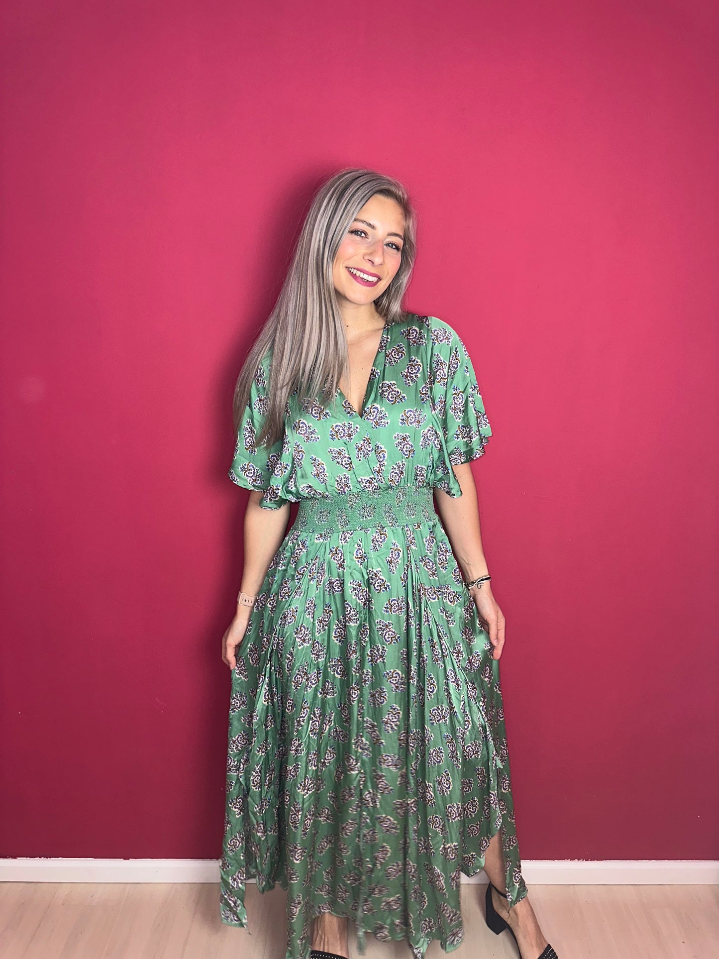 Jurk Berenice Paris Viscose – Vrouwelijke Zomerjurk Maat 40