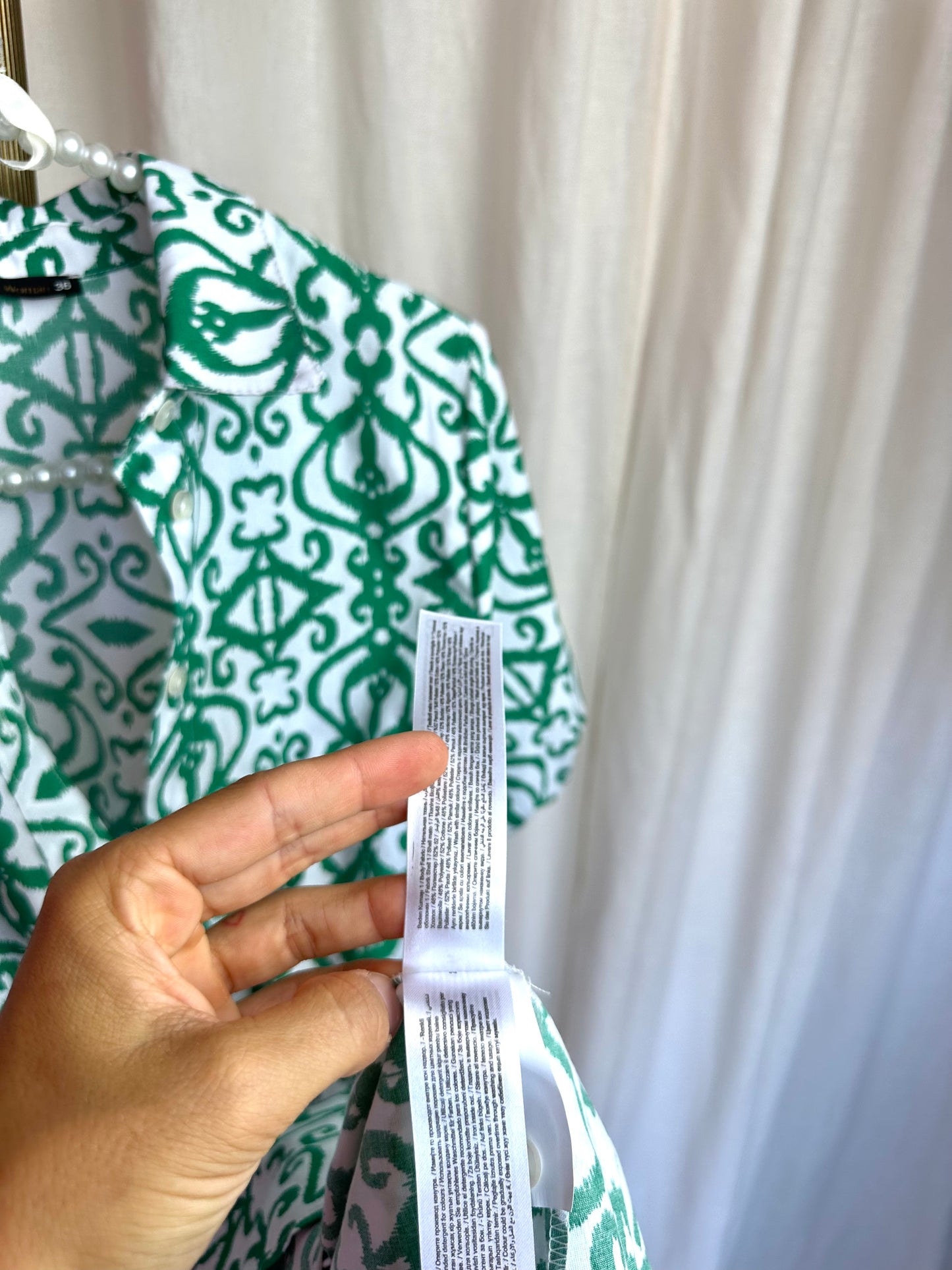 Jurk Defacto Woman print groen,wit maat 36