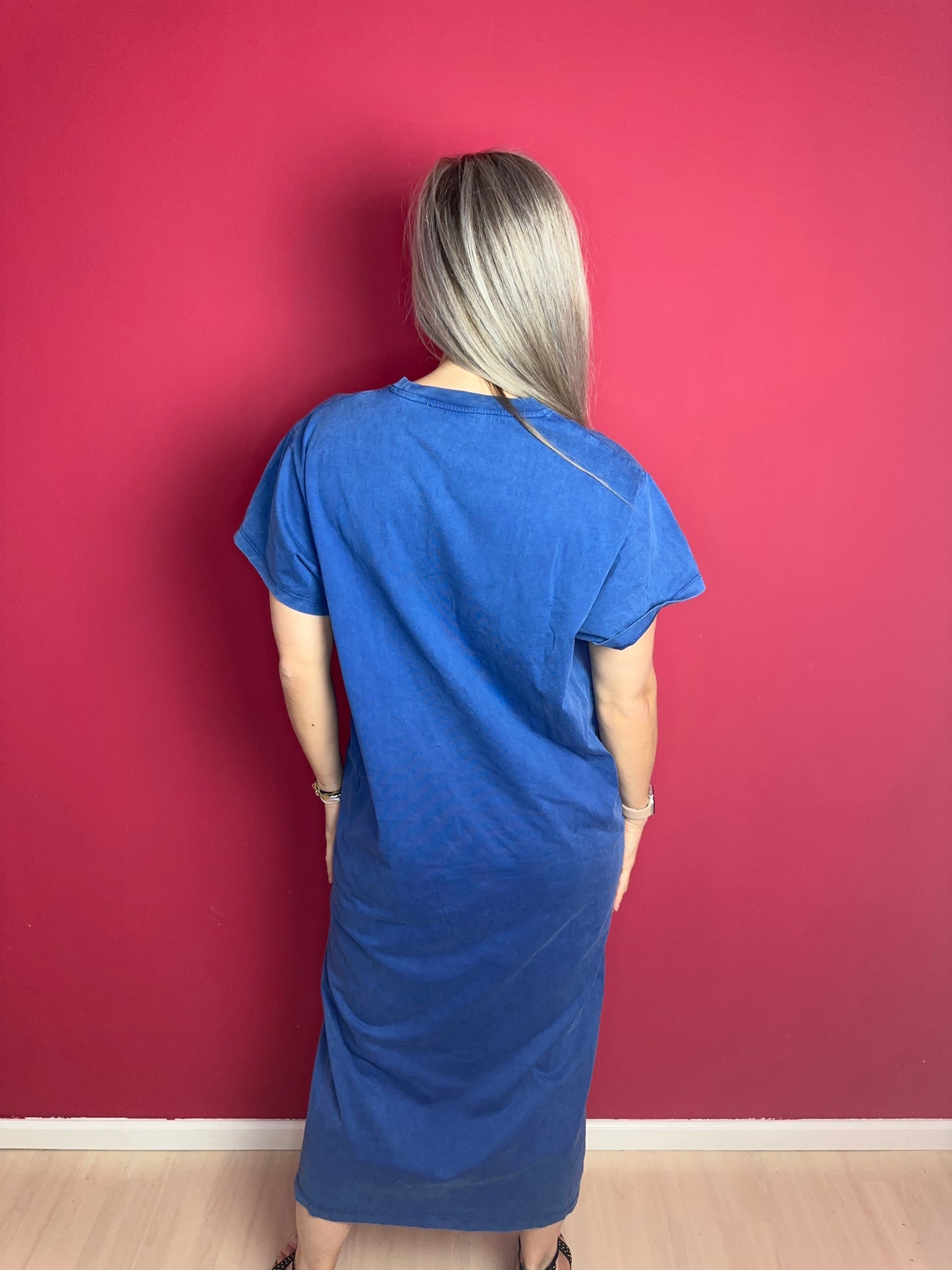 Jurk IRO Sweaterjurk Blauw van Katoen – Maat 42
