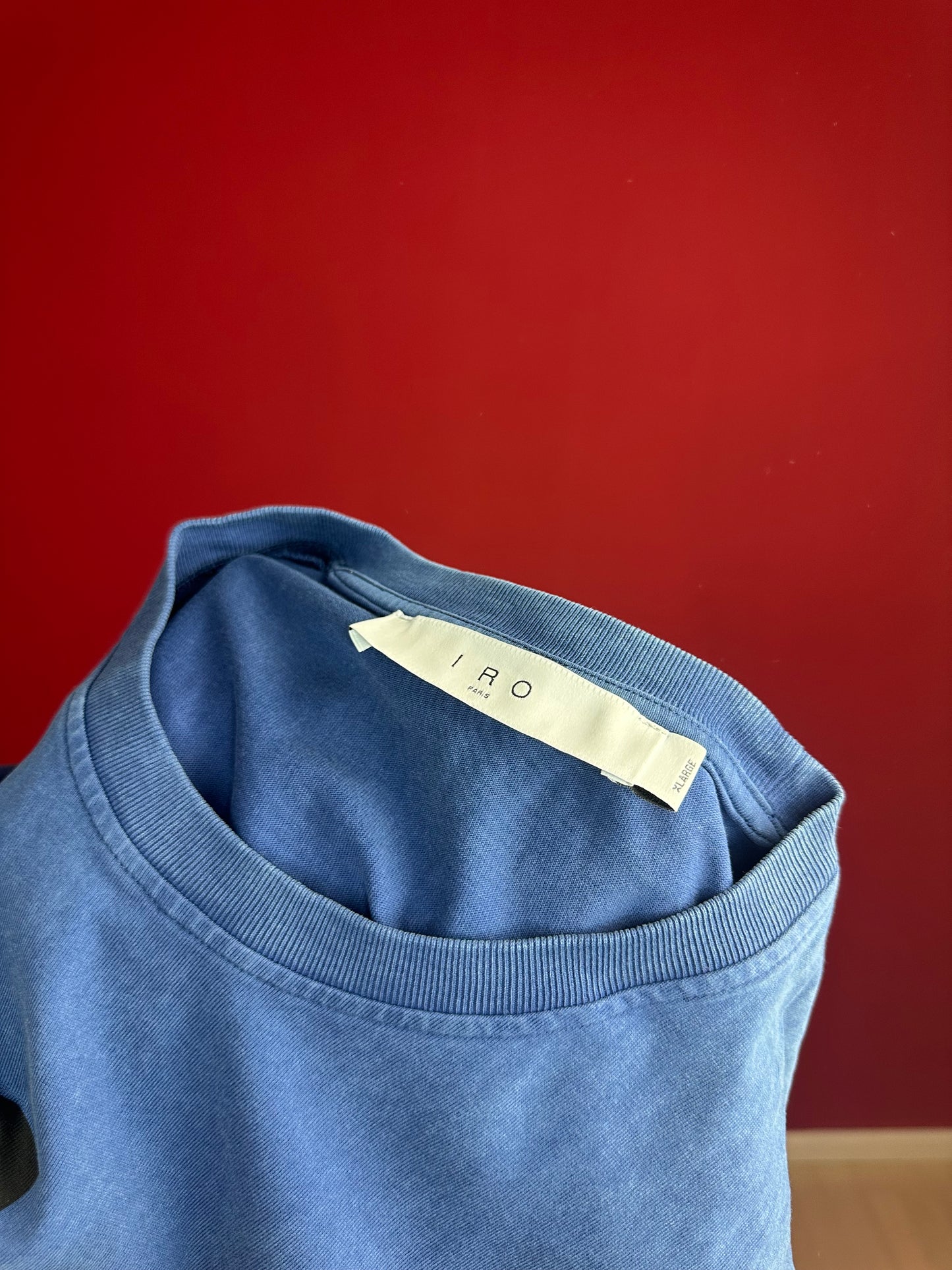 Jurk IRO Sweaterjurk Blauw van Katoen – Maat 42