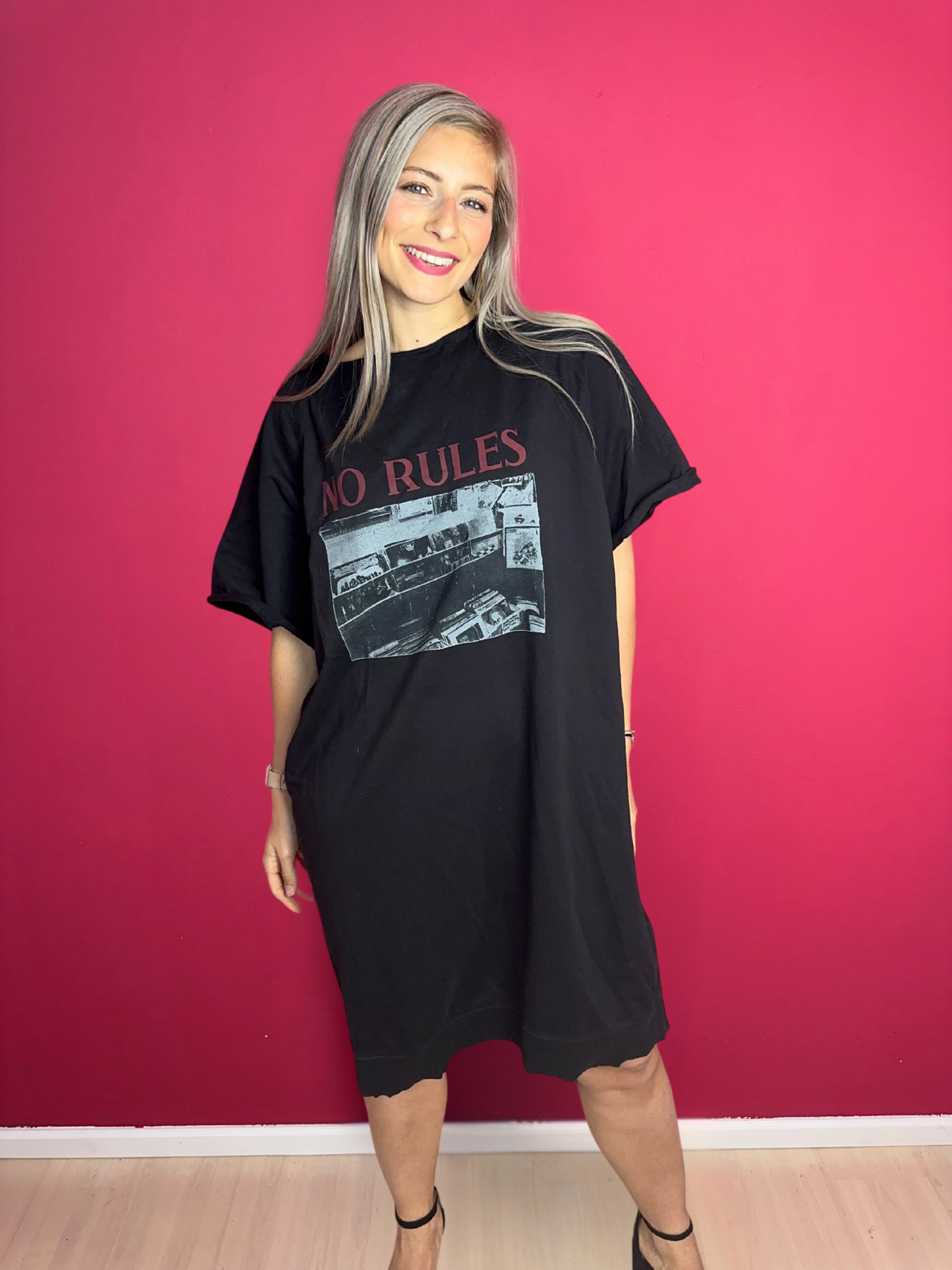 Jurk SET Sweater 'No rules' Katoen – Casual Comfort Maat 40