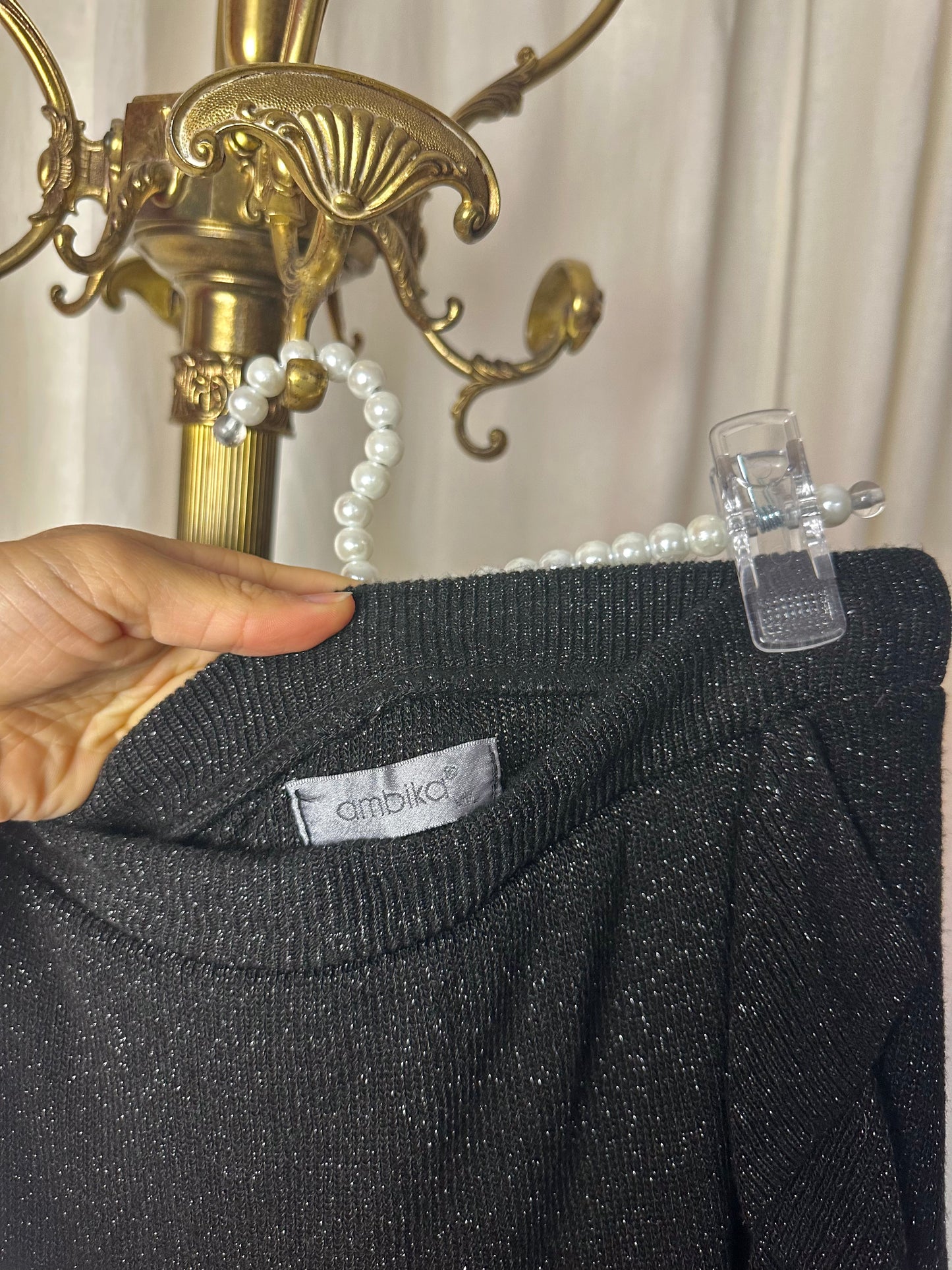 Rok Ambika glitters zwart maat M/L