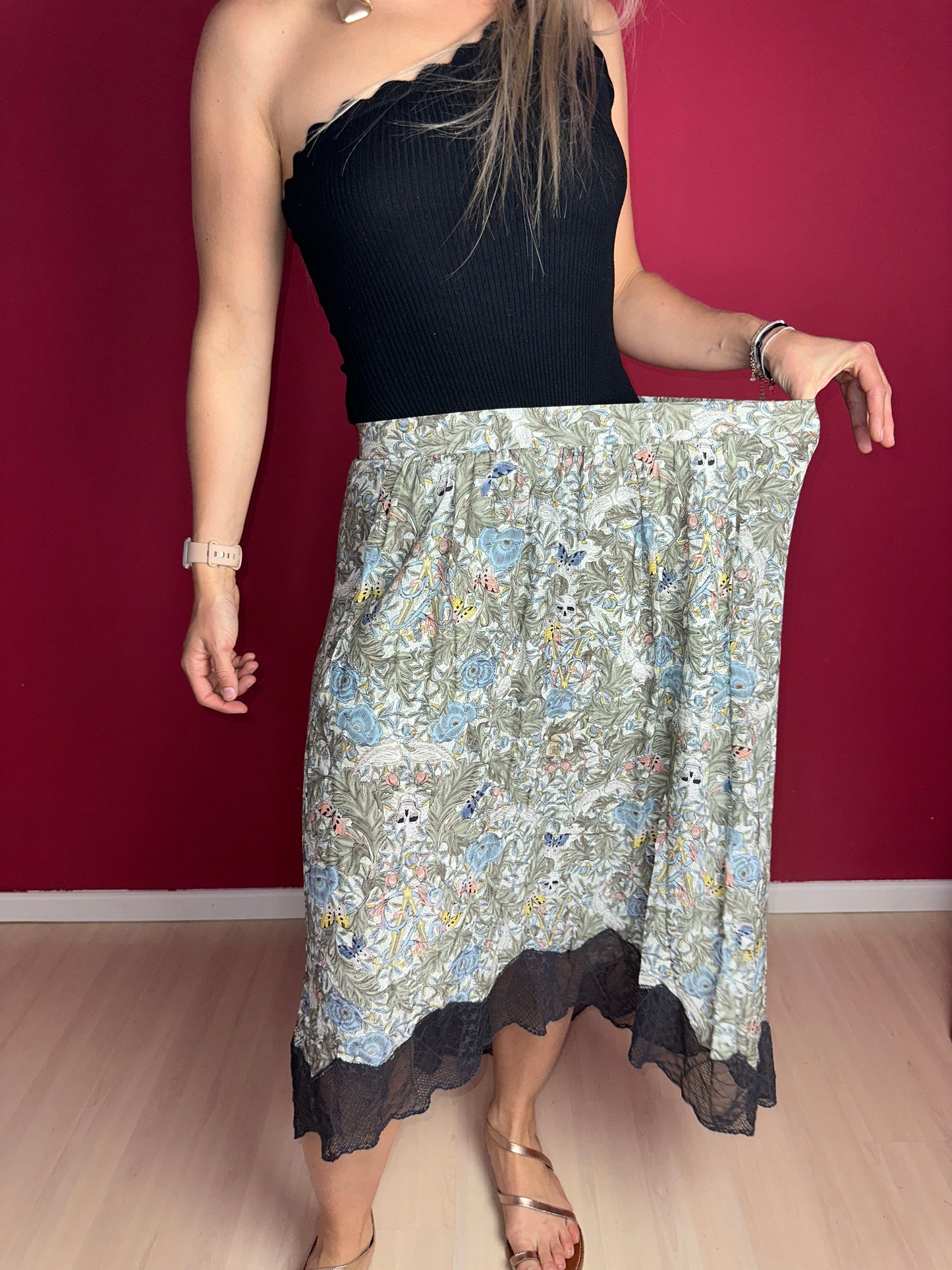 Rok Zadig & Voltaire Joslin Soft British Flowers – Maat 42