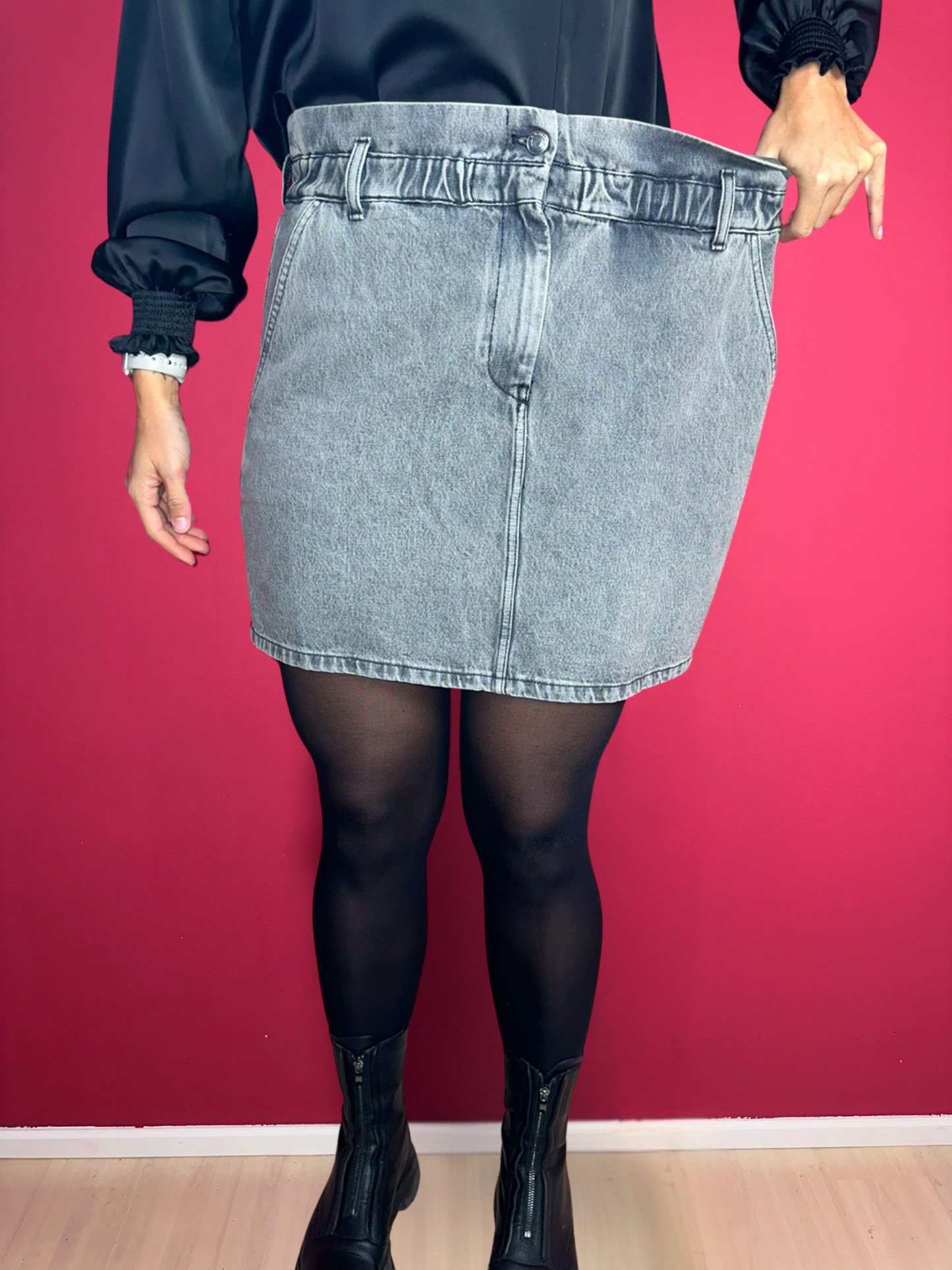 Jupe IRO jeans gris