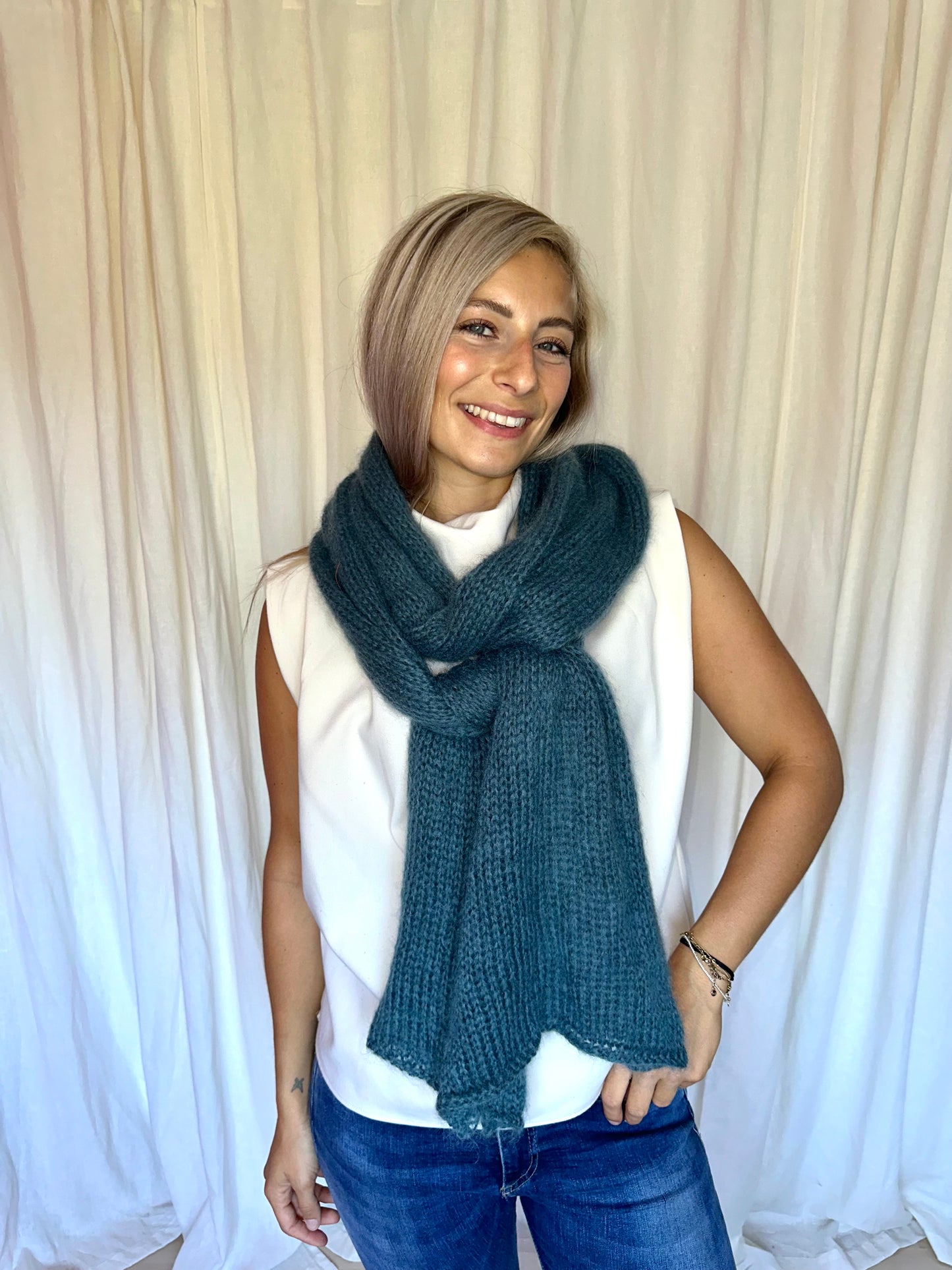 Sjaal Blue Fross Petrol
