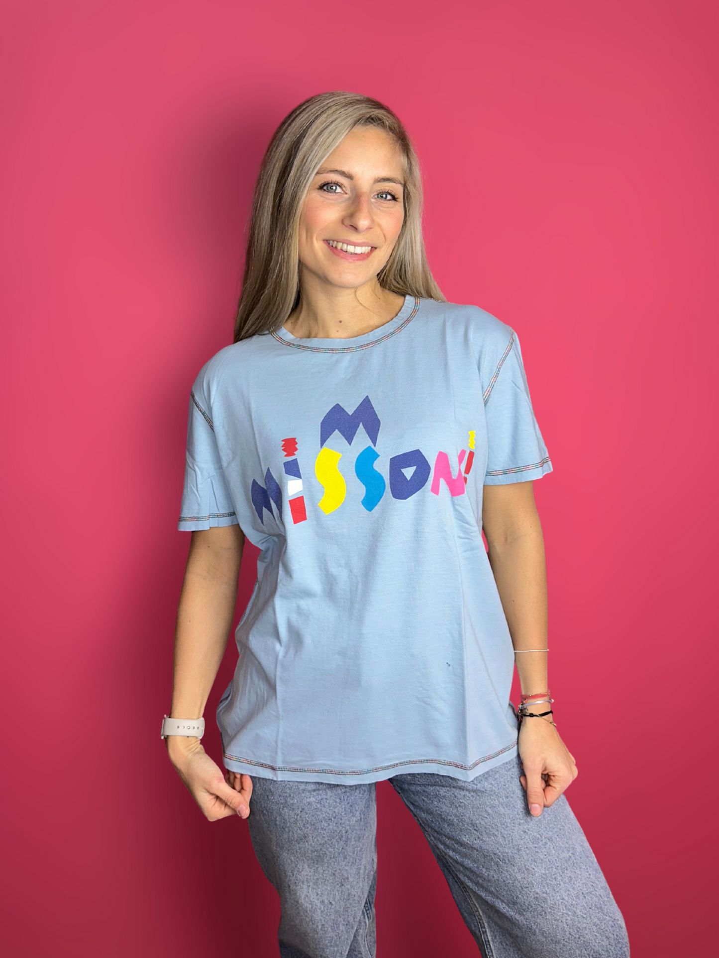 T-shirt Missoni lichtblauw