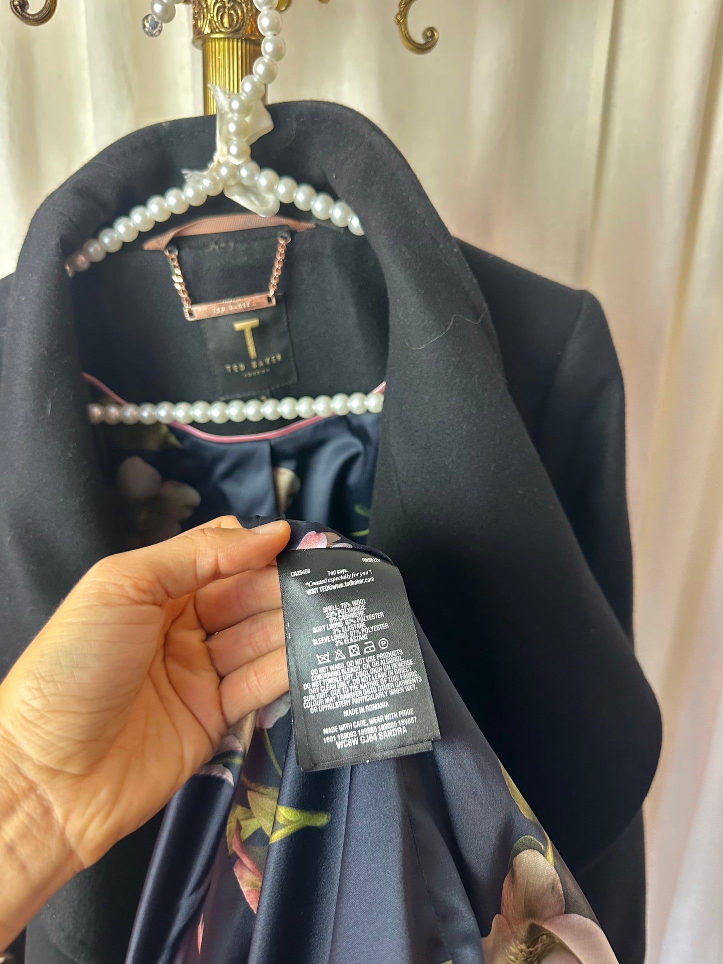 Trenchcoat Ted Baker zwart - Maat 3