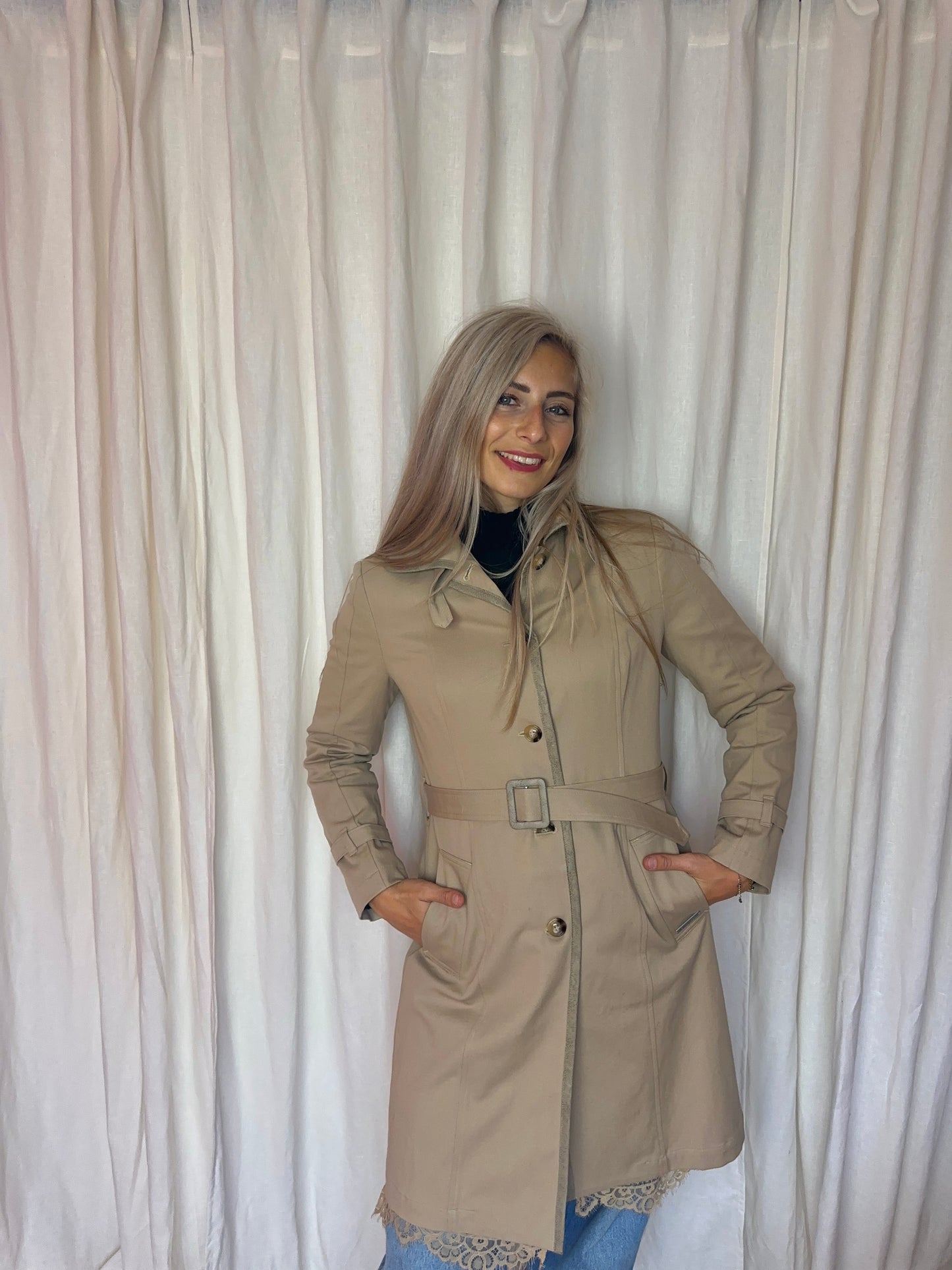 Trenchcoat Twinset Khaki - Maat L