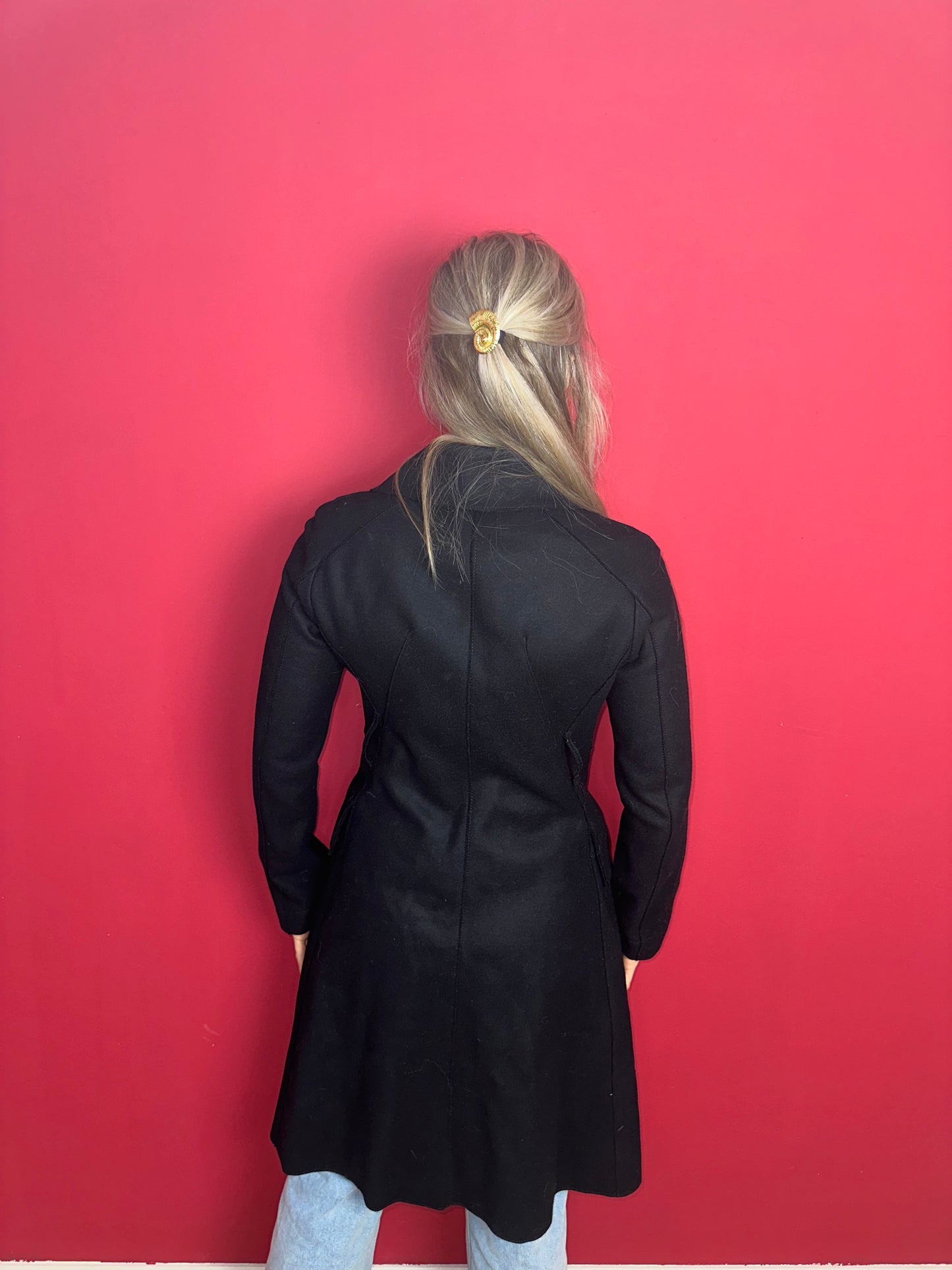 Trenchcoat S' zwart - Maat 38