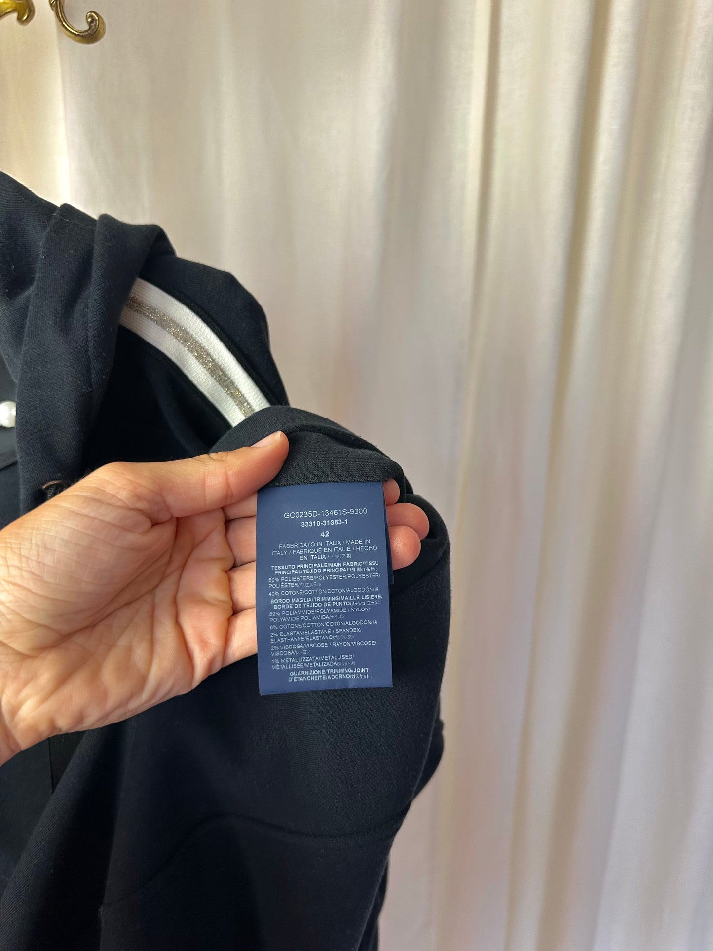 Vest Herno lang zwart bies - maat 38 (M)