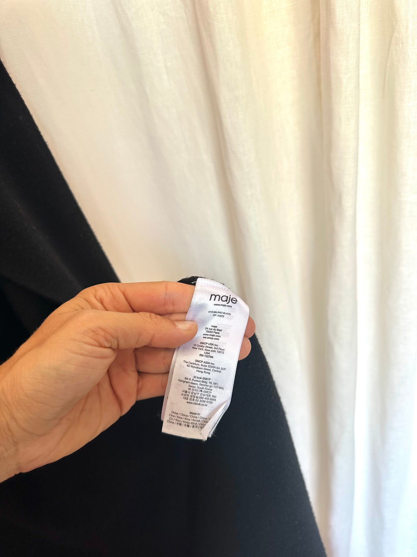 Vest Maje lang zwart onesize