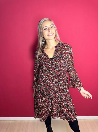Jurk SET bloemenprint rood