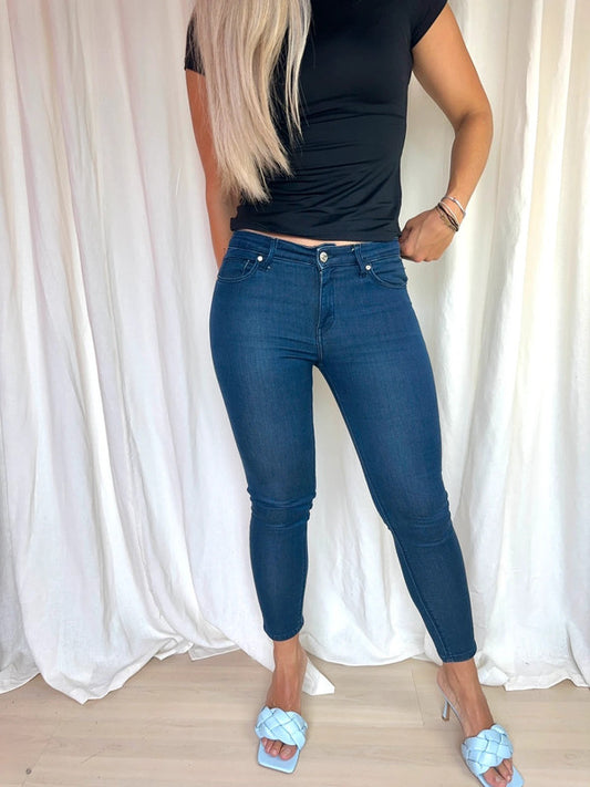 Jeans donkerblauw Mango maat 36