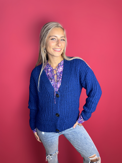 Cardigan SET cobalt lurex